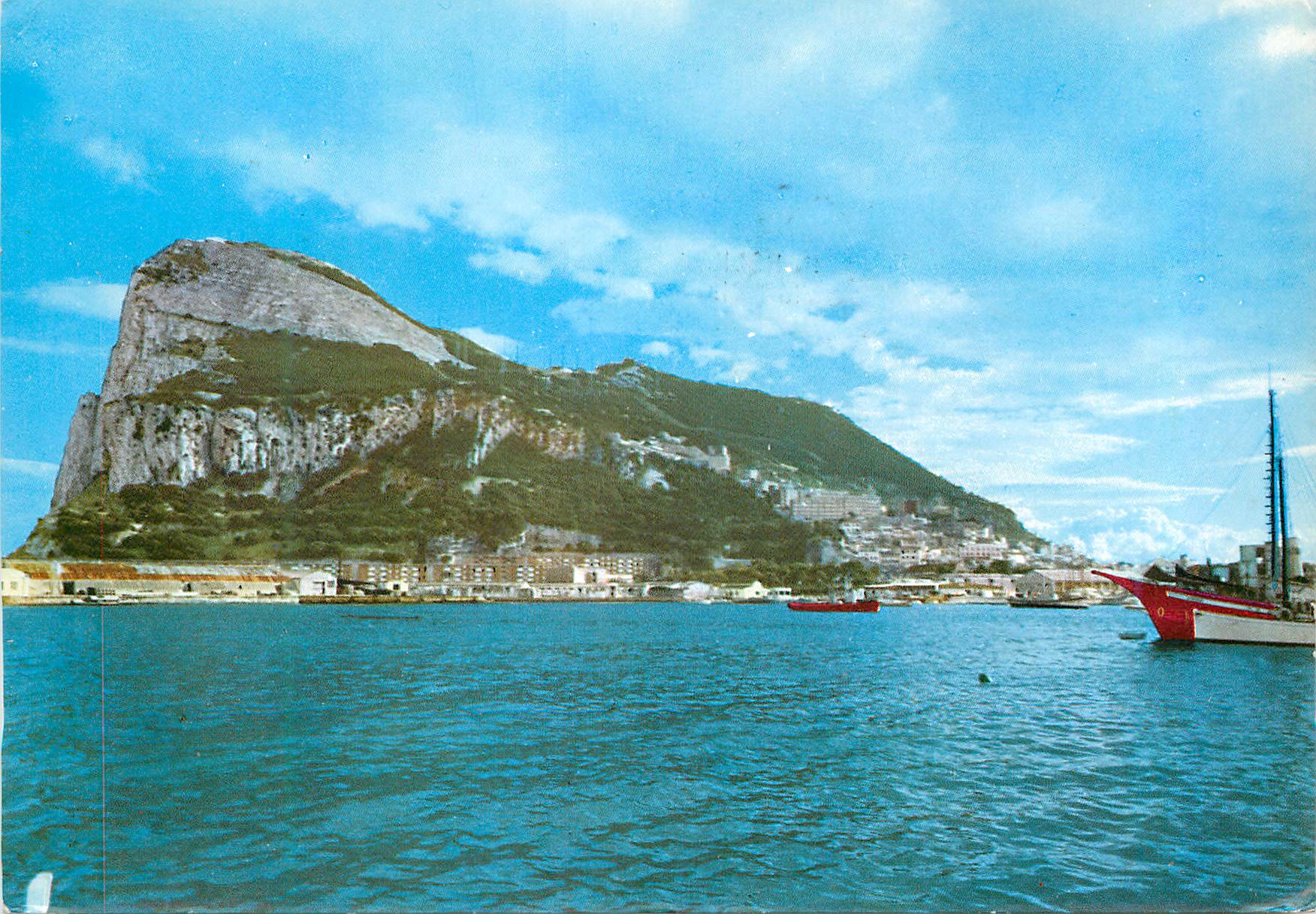 CPM ROck of Gibraltar From the Bay Bateau