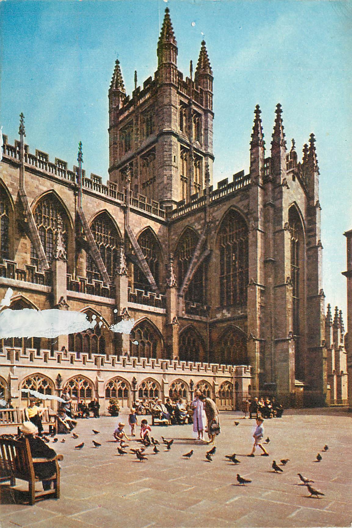 CPM The Abbey Bath Somerset View From the South West Showing The Rectangular Tower