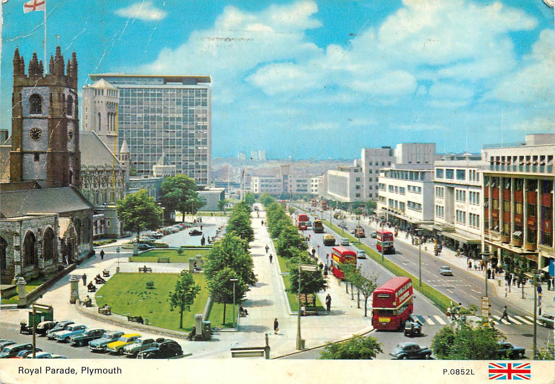 CPM Royal Parade Plymouth Autobus