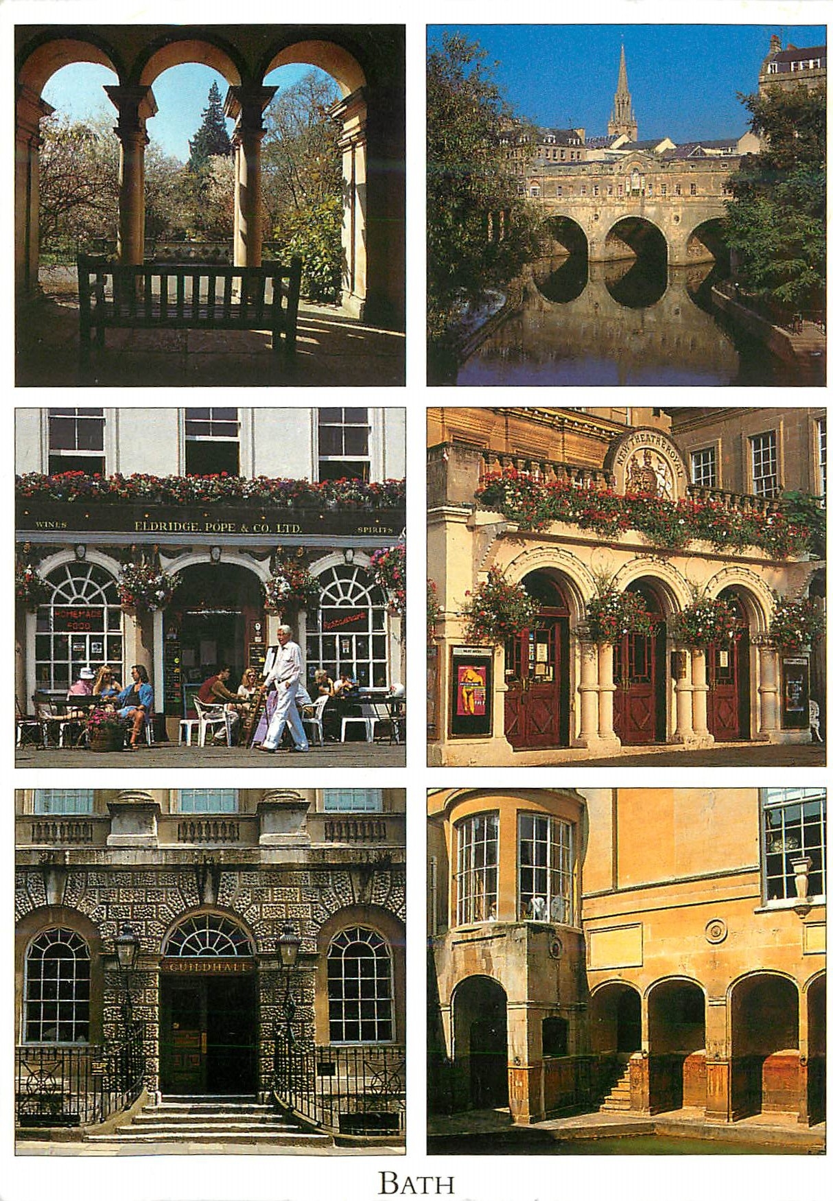 CPM Bath Botanical Gardens Pulteney Theatre Royal Guildhall
