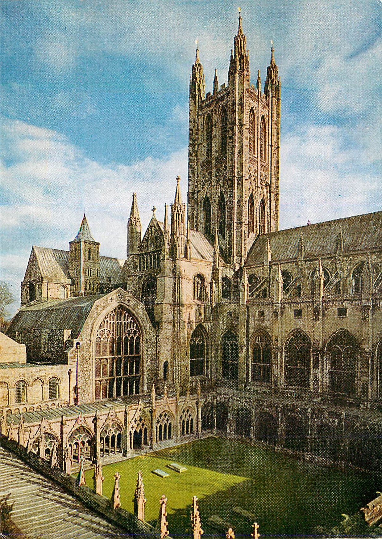 CPM Canterbury Cathedral from the North West Corner of the cloister Garth