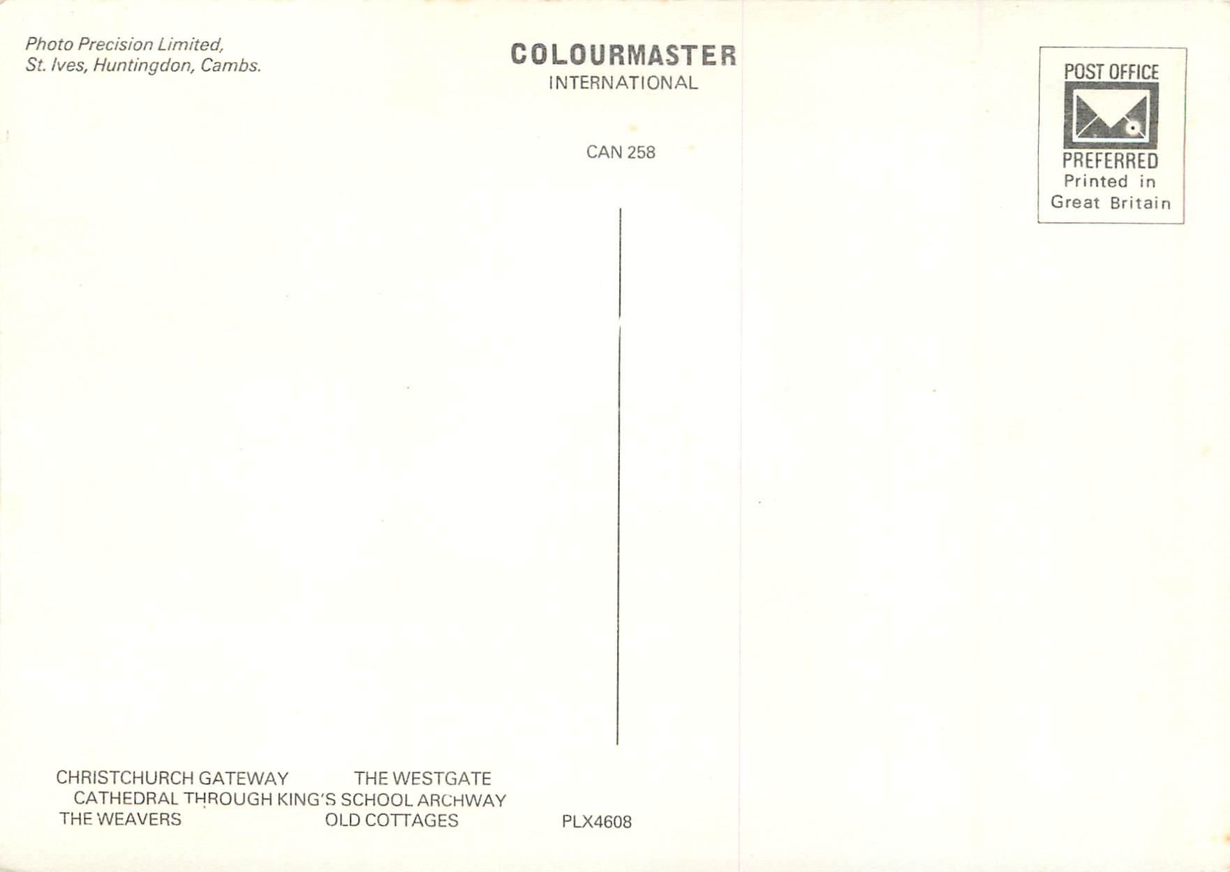 CPM Historical Canterbury Christchurch Gateway The Weavers The Weavers The Westgate Old Cottages — Back