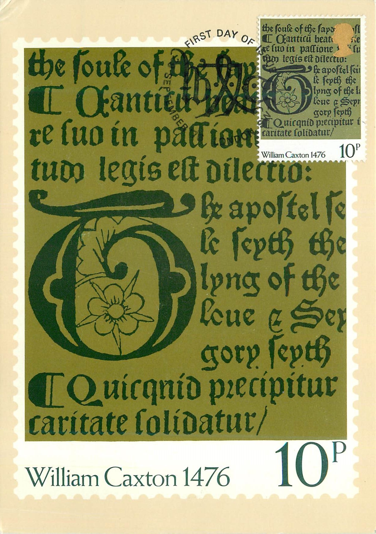 CARTE MAXIMUM William Caxton 1476 From Tretyse of Love