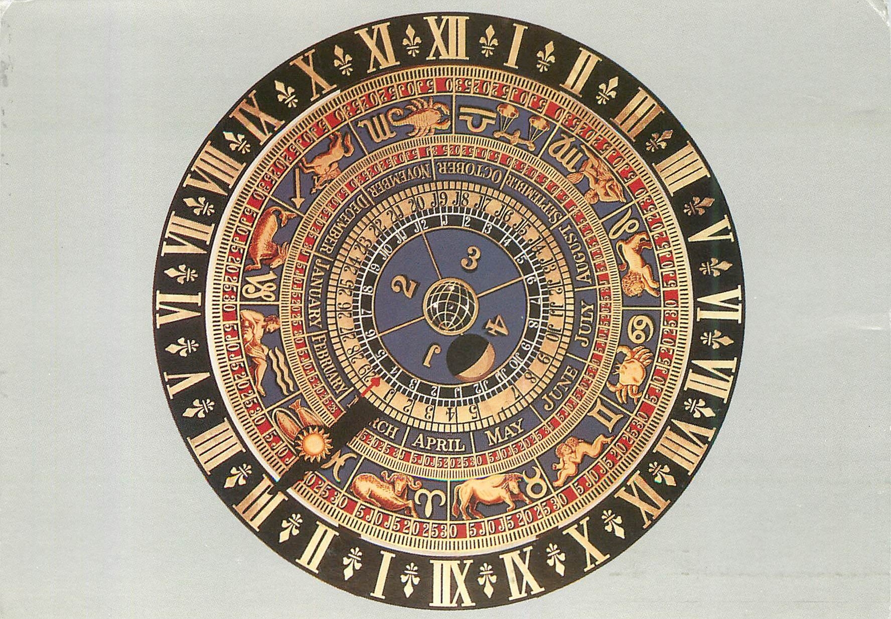 CPM Hampton Court Palace London Dial of the Astronomical Clock Made by Nicholas Oursian in 1540