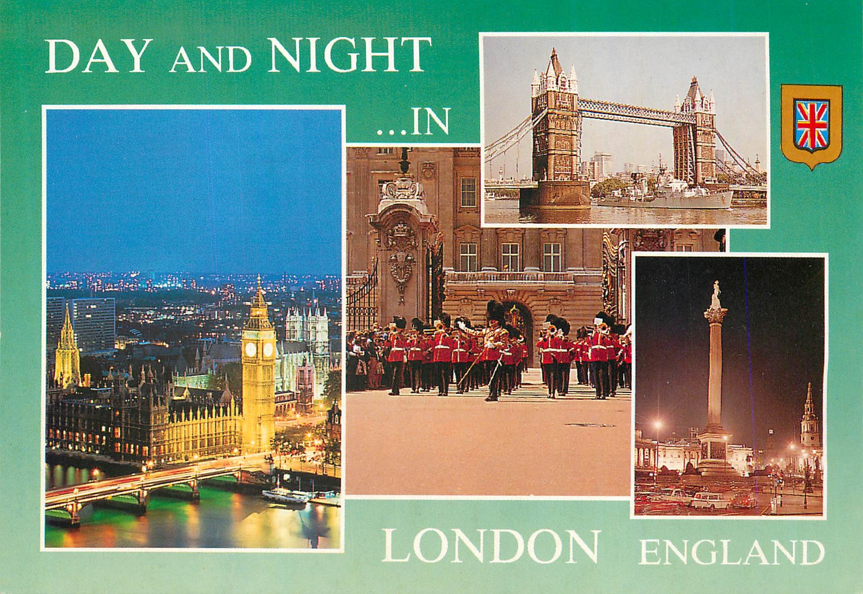 CPM Day and Night in London England Militaria