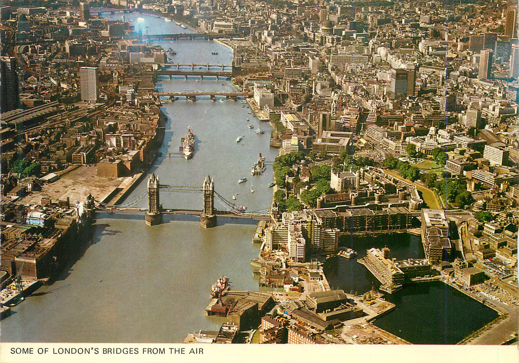 CPM Some of London's Bridges from the Air