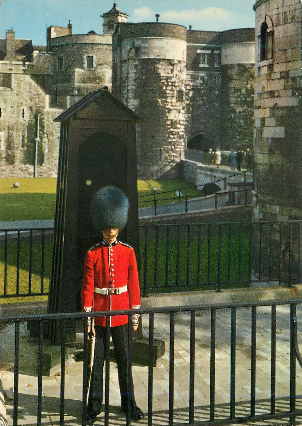 CPM Guardsman Outside Tower of London Folklore Militaria