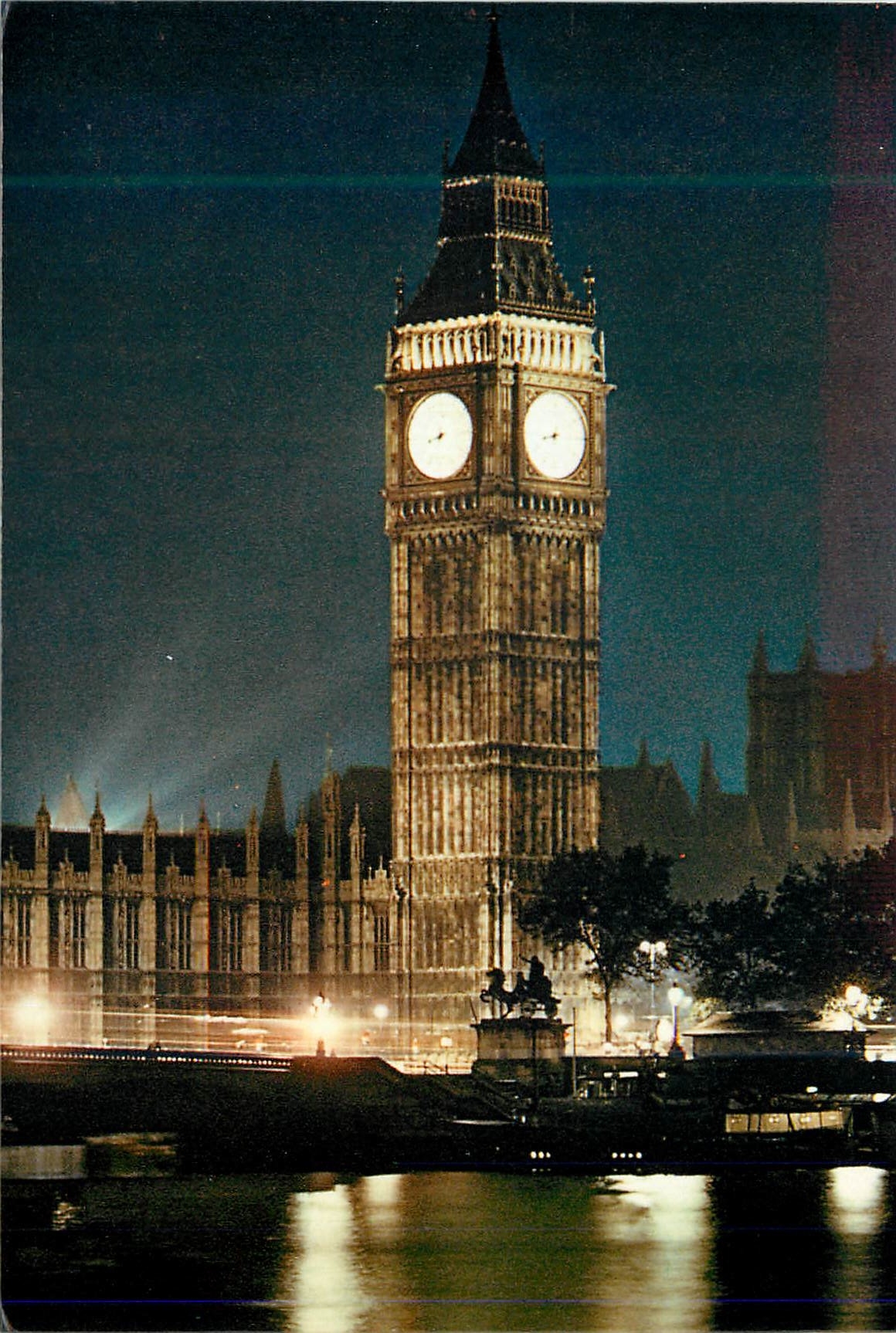 Big Ben — London by Night — Houses of Parliament — J. Arthur Dixon