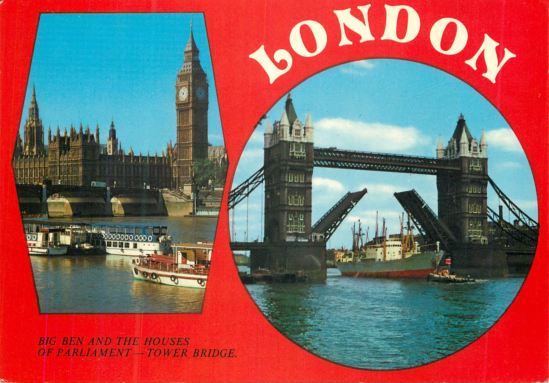 Londres — Big Ben et les Chambres du Parlement — Tower Bridge — Kardorama Ltd