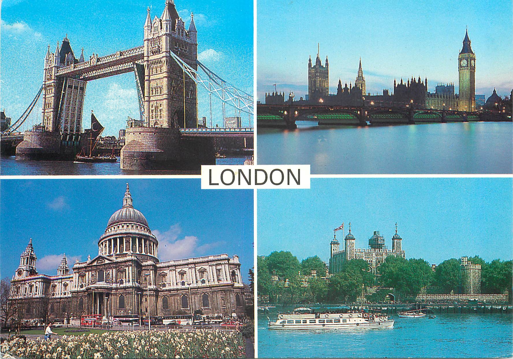 CPM Tower Bridge St Paul's Cathedral Big Ben Houses of Parliament Tower of LOndon River Thames