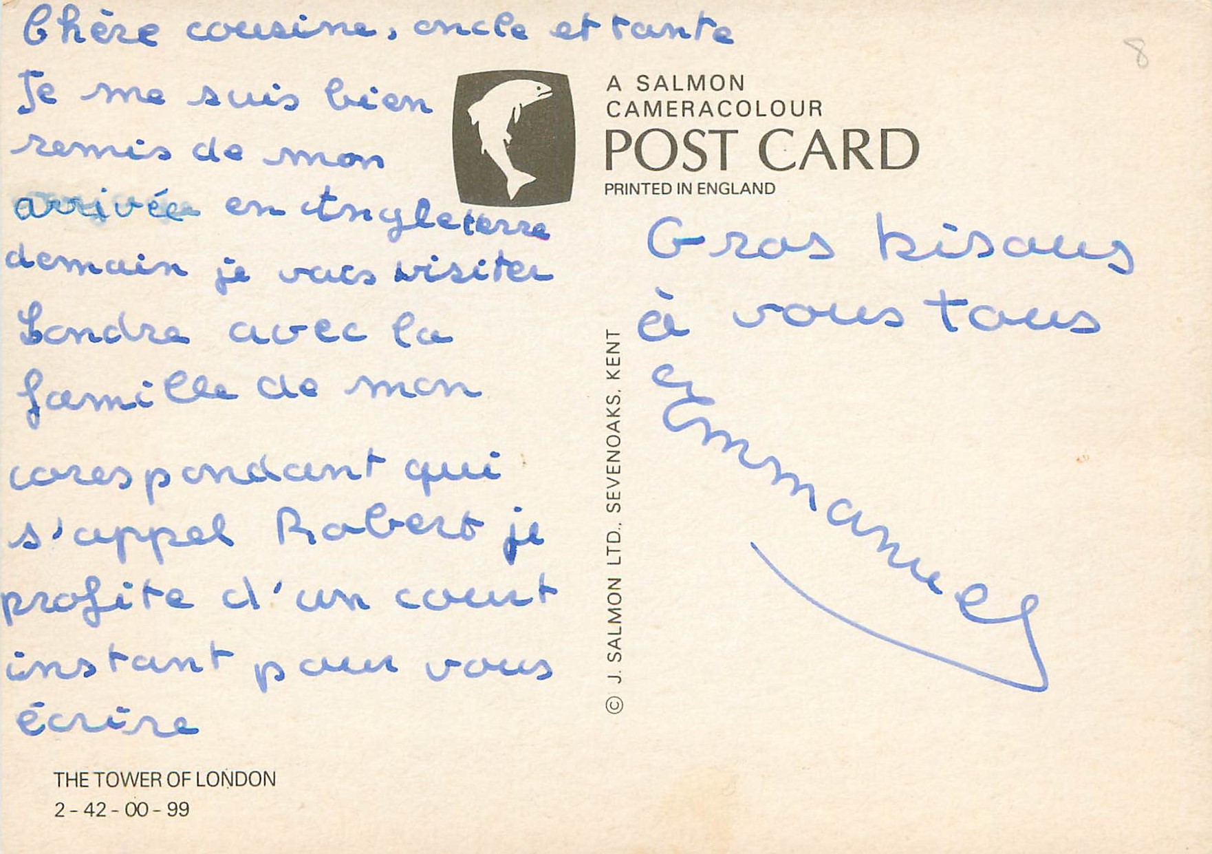 CPM The Tower of London — Verso