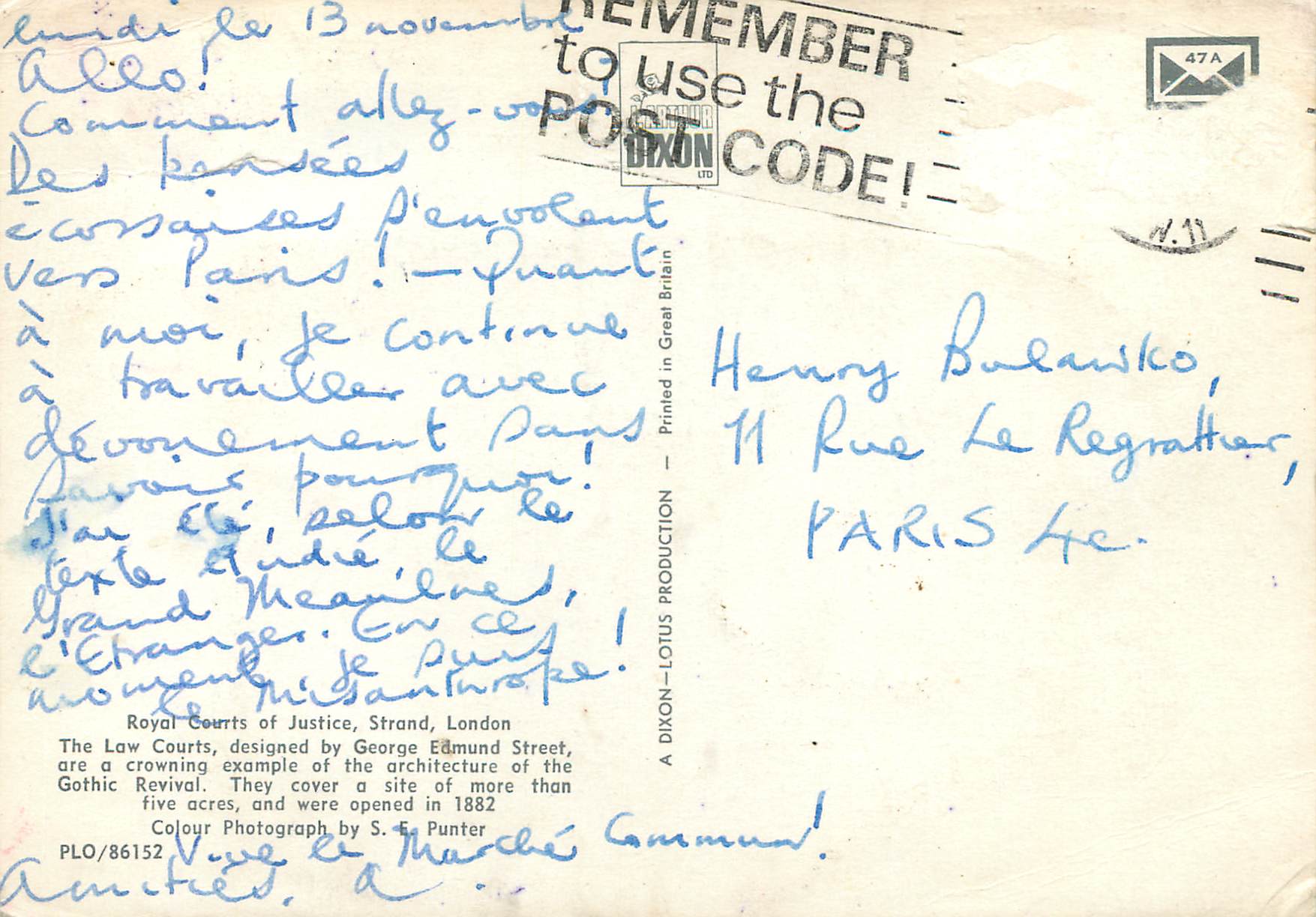 CPM Royal Courts of Justice Stand London Autobus — Back