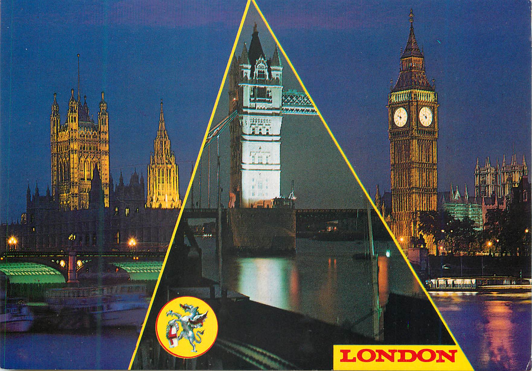 Londres — Vue nocturne des Houses of Parliament et de Tower Bridge — Thomas & Benacei Ltd.