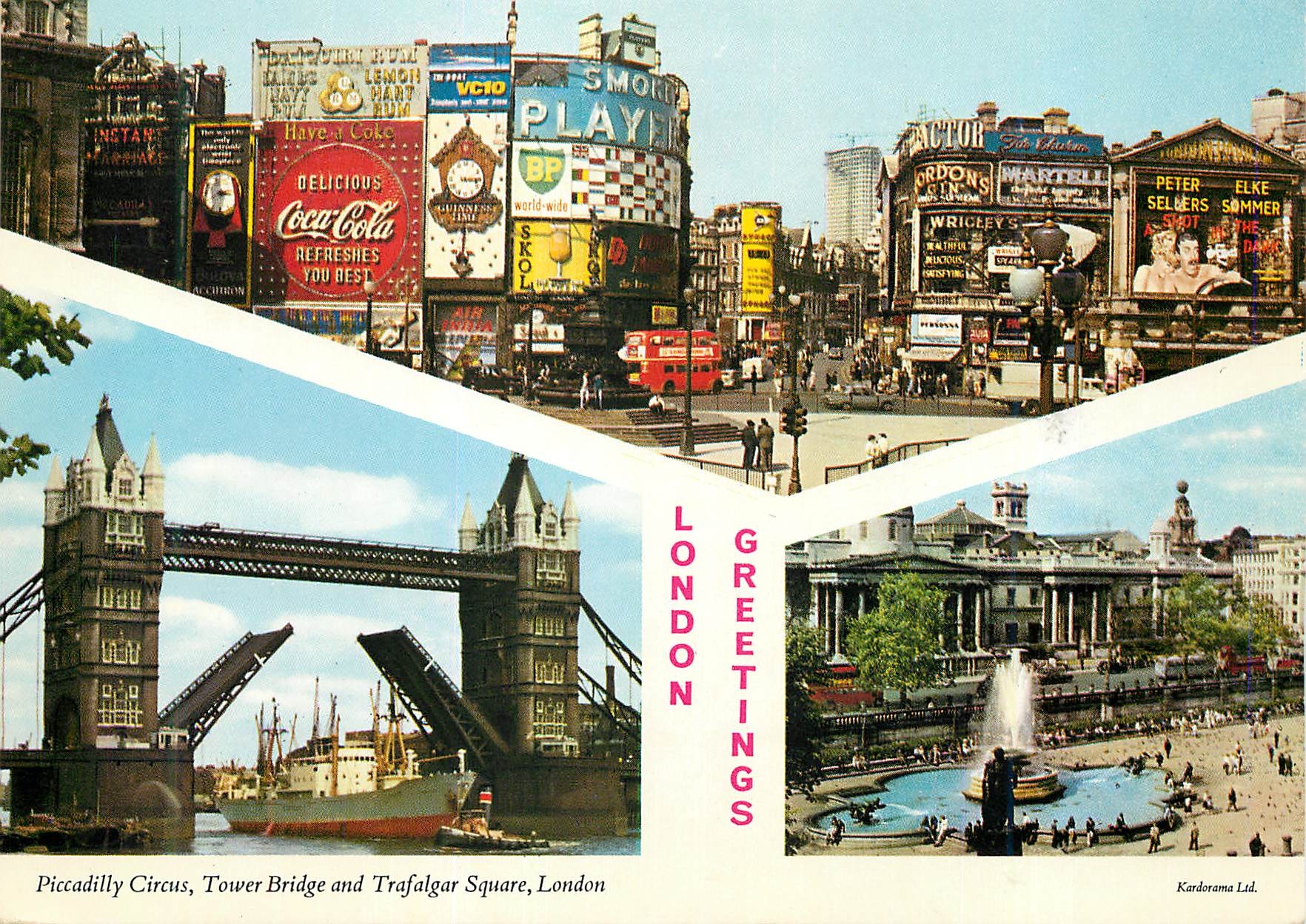CPM Piccadilly Circus Tower Bridge and Trafalgar Square LOndon