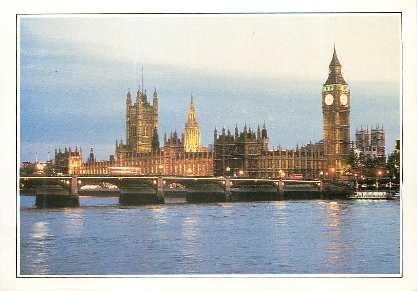 CPM LOndres Le pont de Westminster le Parlement et Big Ben