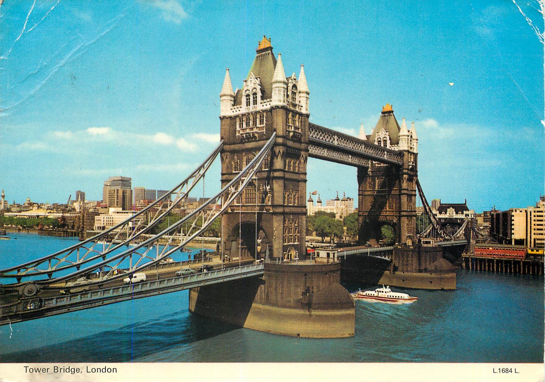 Tower Bridge, London — vue panoramique — E.T.W. DENNIS & SONS LTD. n° L.1684 L. - Recto