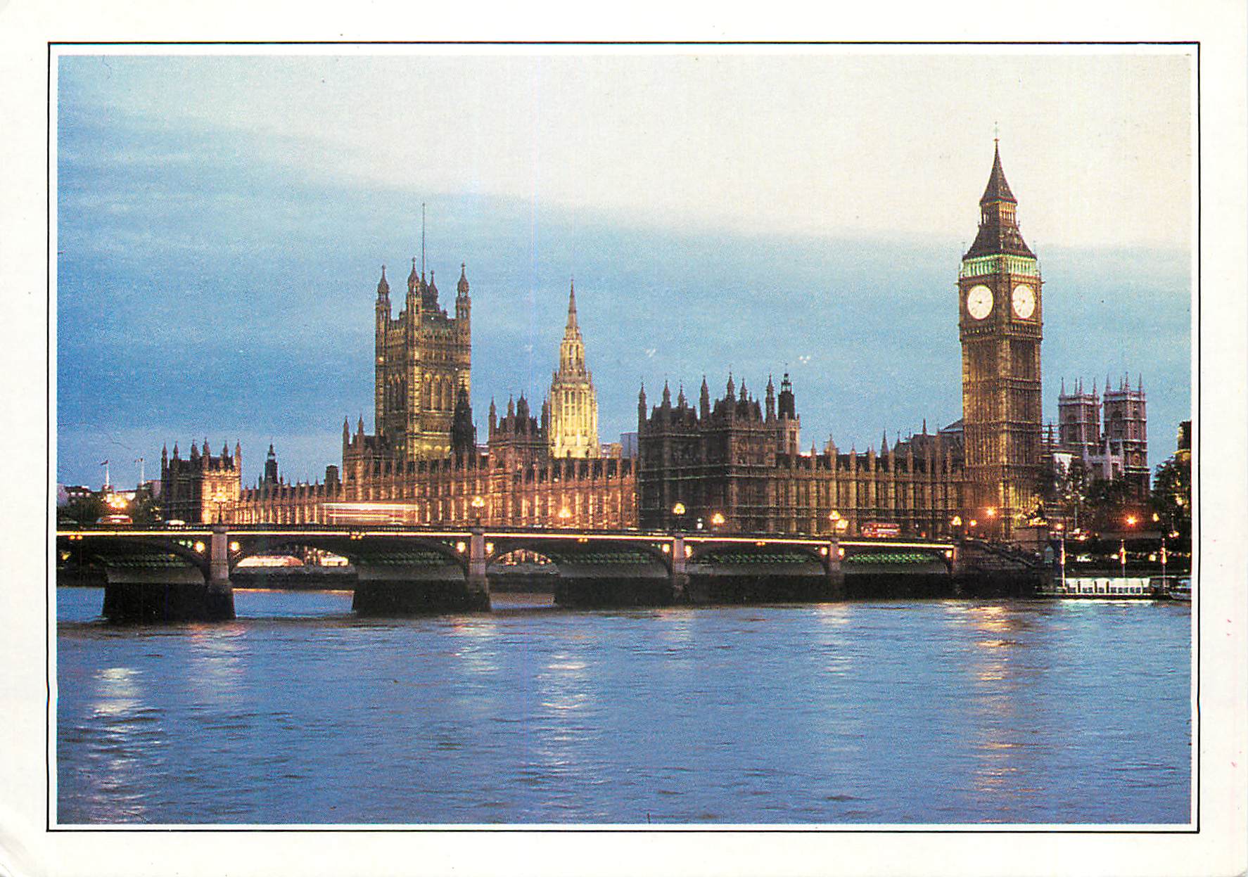CPM LOndres Le pont de Westminster le Parlement et Big Ben