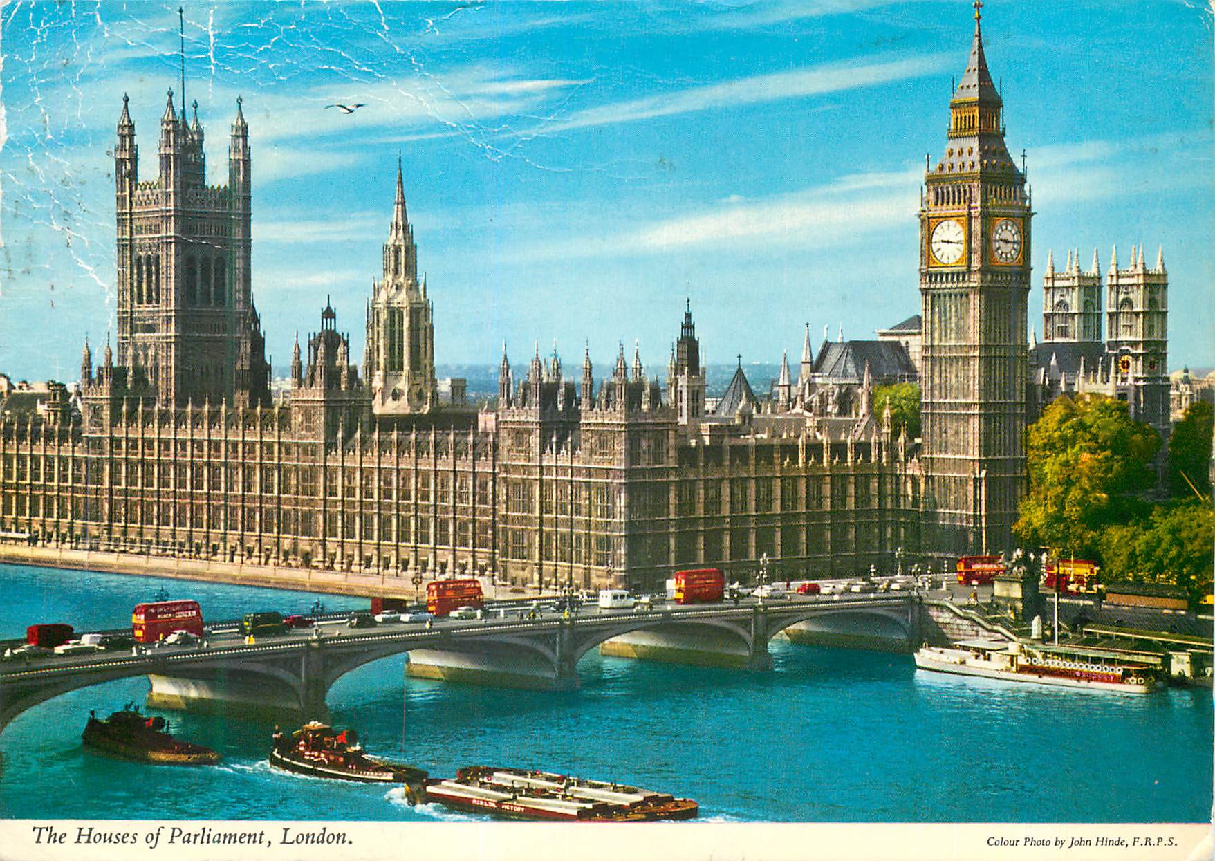 Las Cámaras del Parlamento, Londres — Foto a color de John Hinde, F.R.P.S.