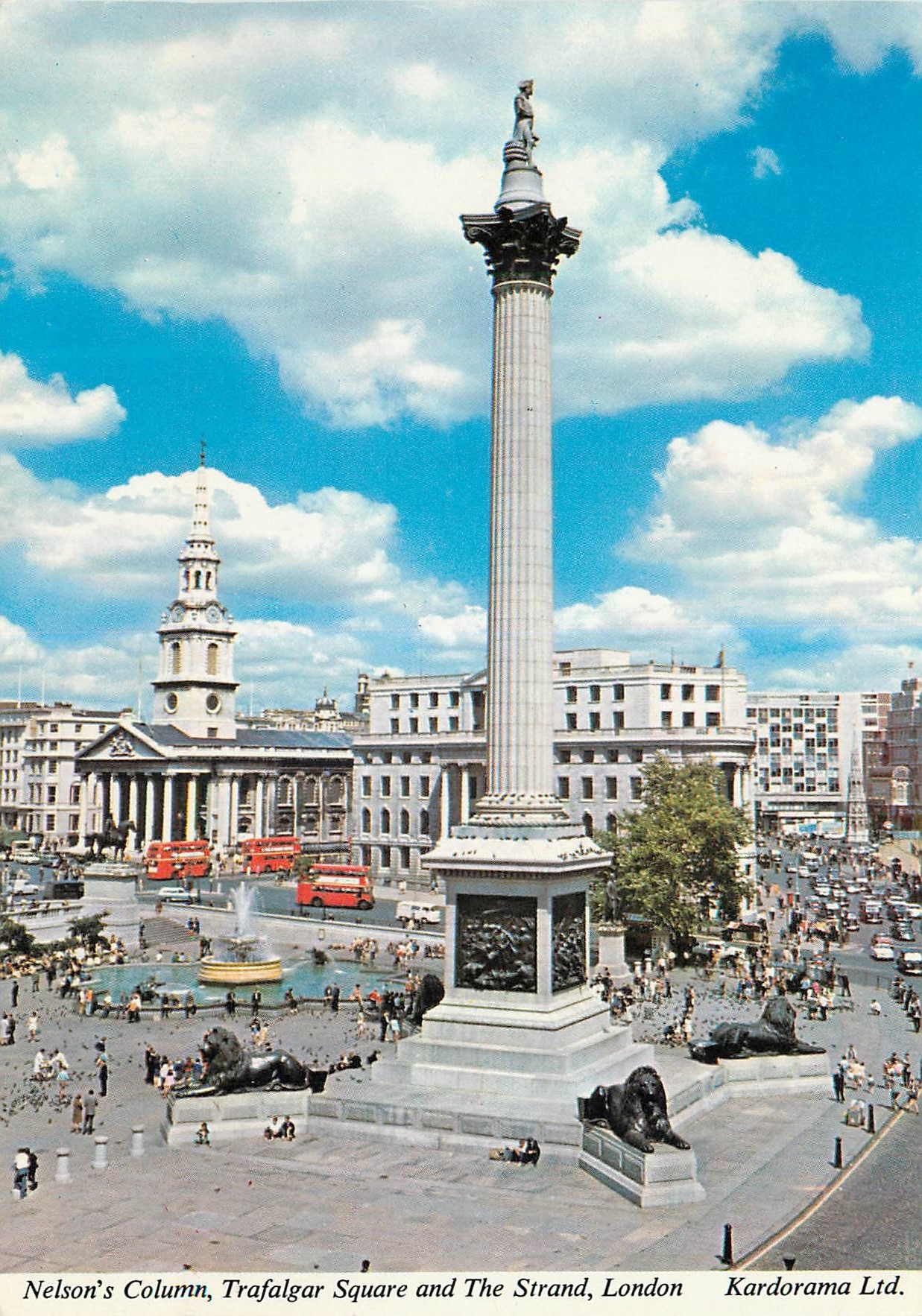 CPM Nelson's Column Trafalgar Square and the Strand London