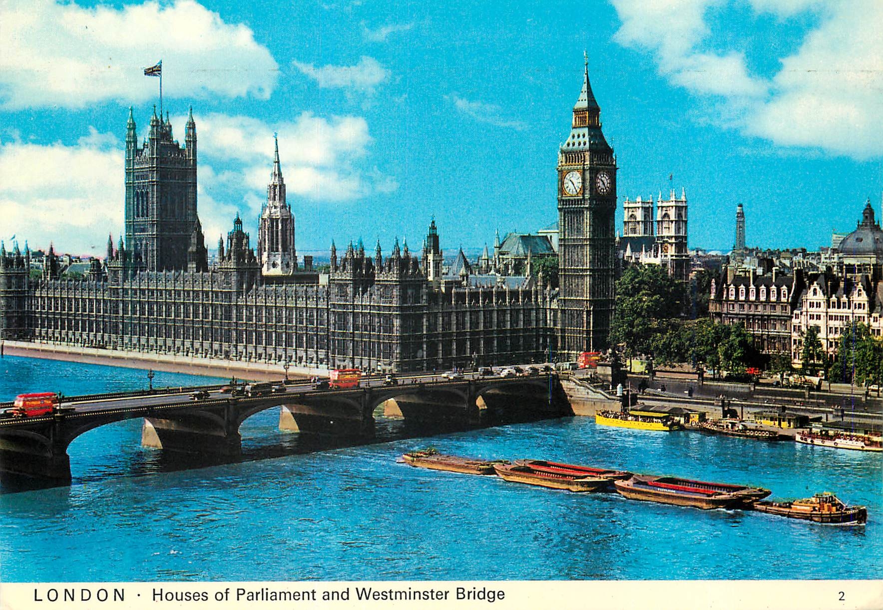 LONDON — Palast des Parlaments und Westminsterbrücke — Charles Skilton & Fry Ltd, Serie Nr. 2