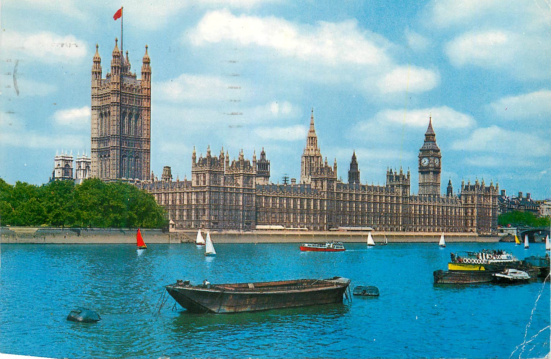 Houses of Parliament, LONDON — 500th Anniversary Year — Natural Colc Greeting Card Co. Ltd., London, n°551