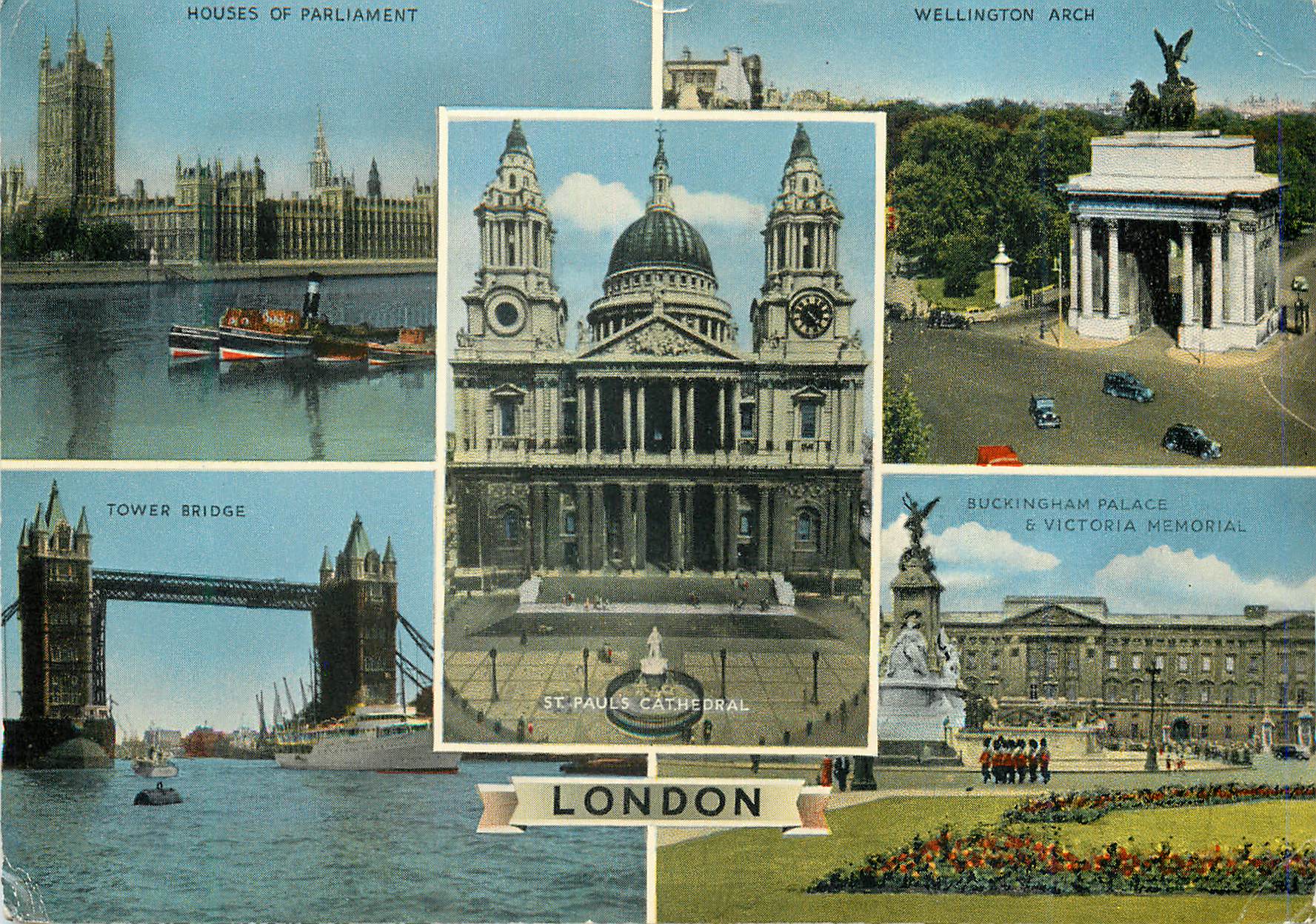 CPM London Houses of Parliament Tower Bridge Wellington Arch Buckingham Palace