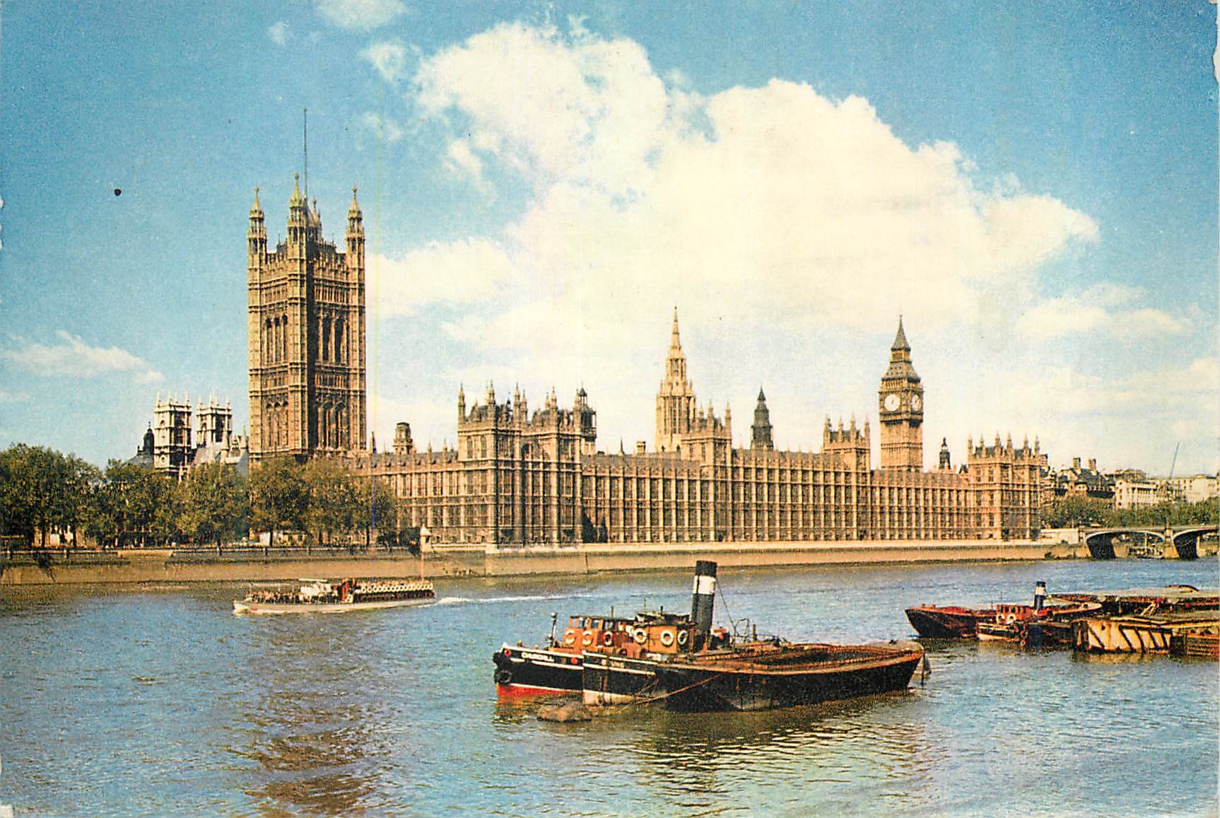 Les Chambres du Parlement à Westminster — Londres — J. Arthur Dixon Ltd, n° Lon. 421