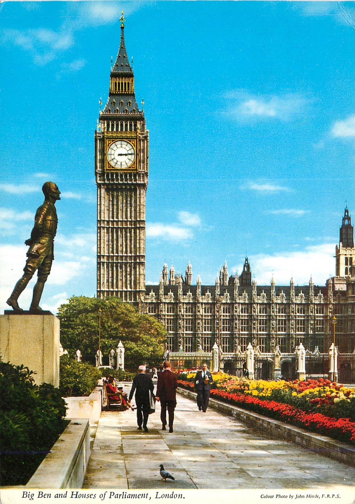 Big Ben en de Parlementsgebouwen, Londen — Kleurfoto door John Hinde, F.R.P.S.