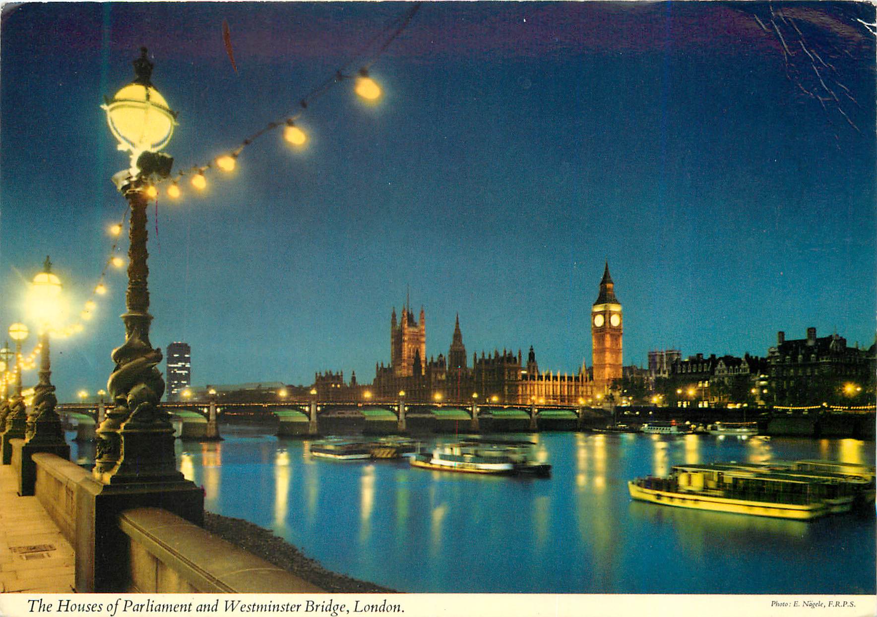 The Chambers of Parliament and Westminster Bridge, London — Photo E. Nägle, F.R.P.S.