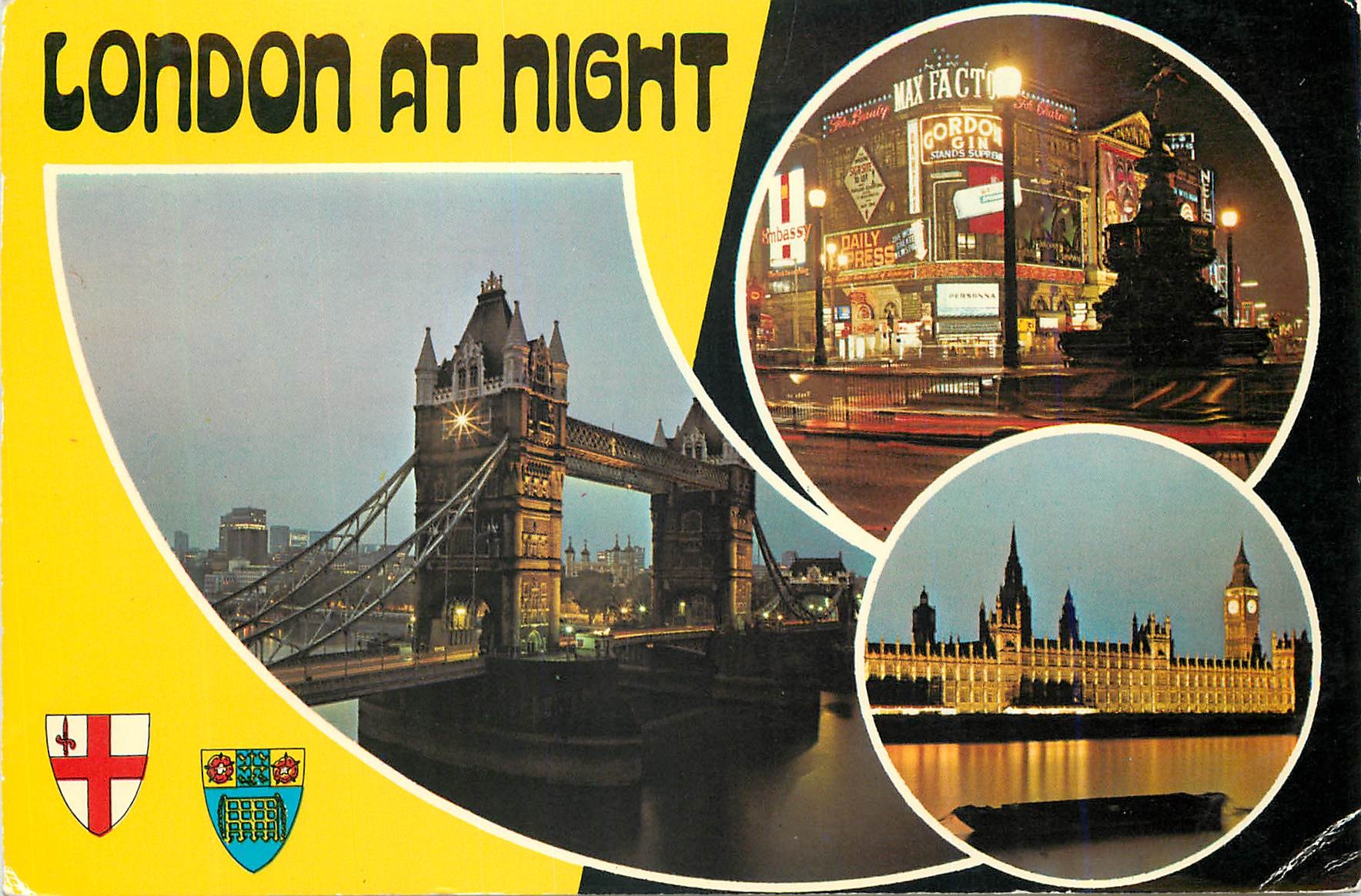 CPM London at Night Tower Bridge Piccadilly Circus Houses of Parliament
