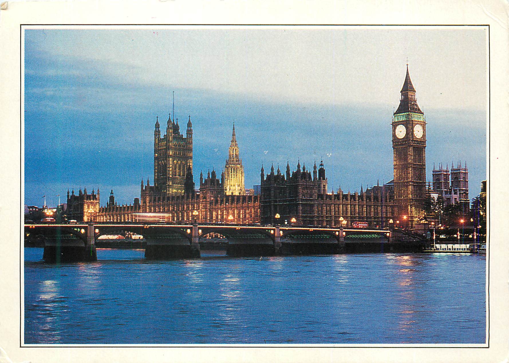 Londres — Vue du Parlement, de la Tour de Victoria et de Big Ben — Édité par Photo Postes Burundaises/Explorer