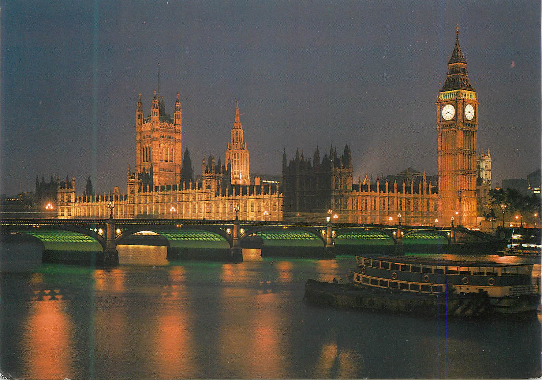 Houses of Parliament and Westminster Bridge — Charles Skilton's Postcards n°158