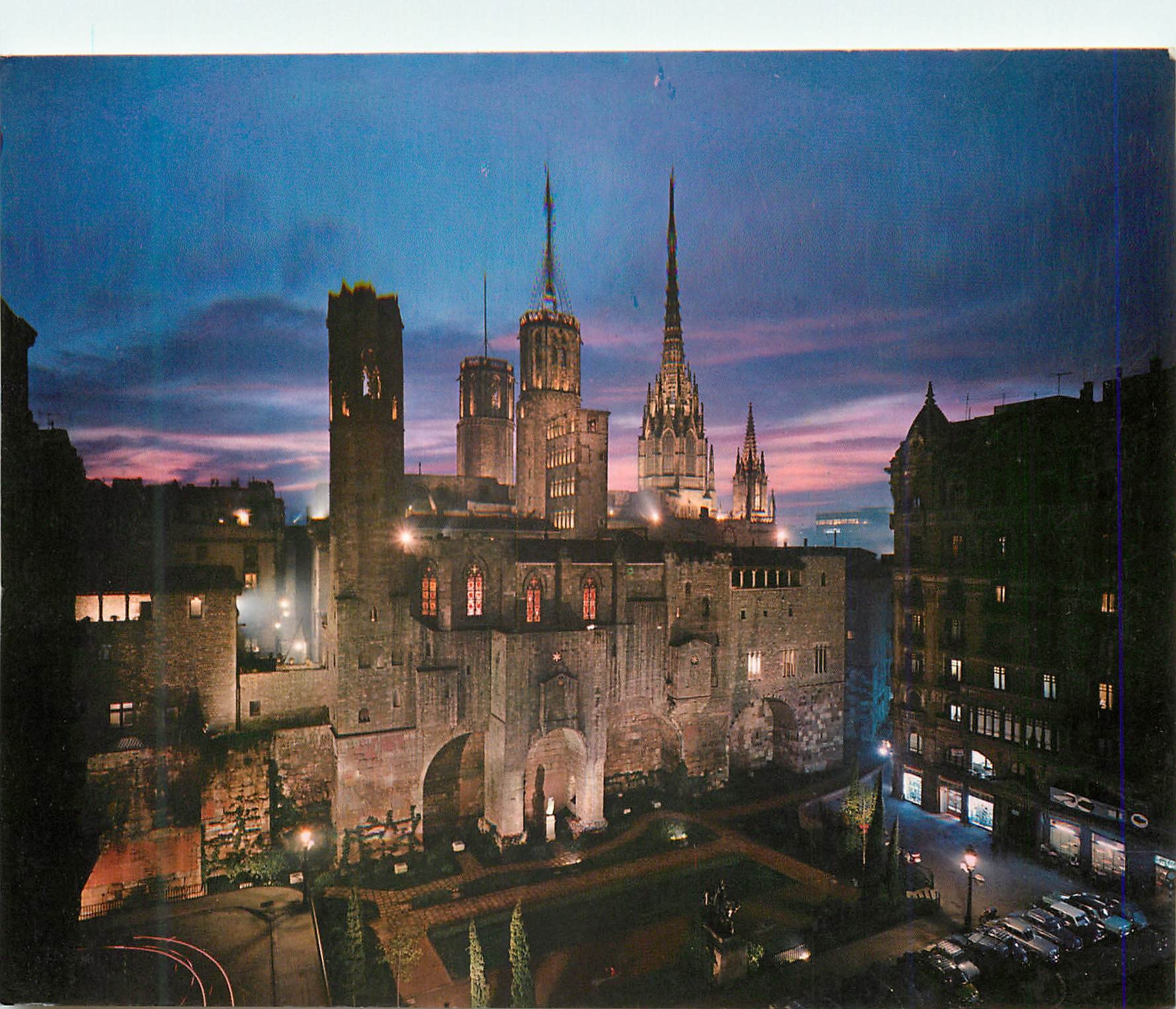 CPM Barcelona Pza Ramon Berenguer III Murallas Romanas y Capilla Real