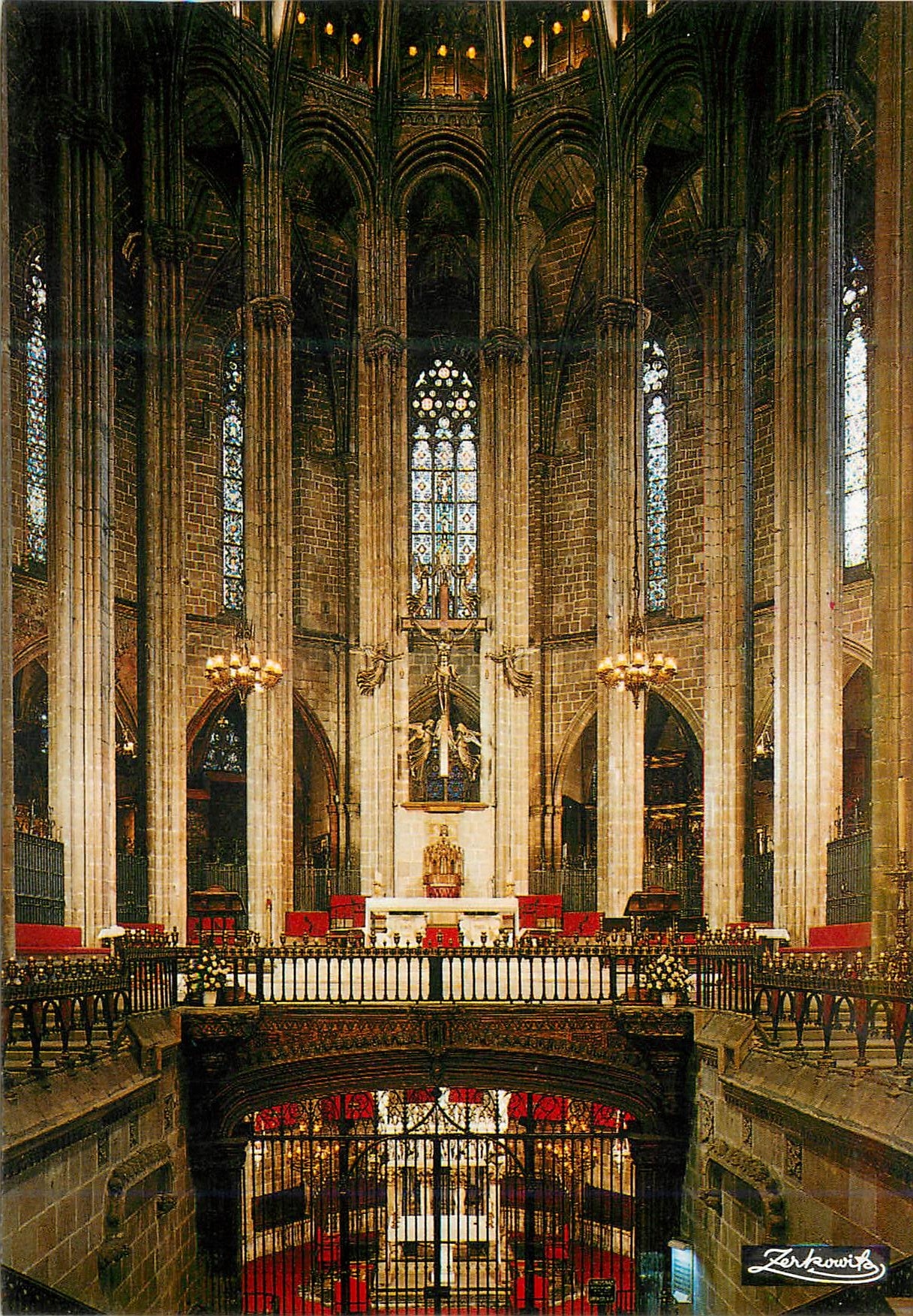 CPM Barcelona Cathedrale Autel Major et Crypte de Santa Eulalia