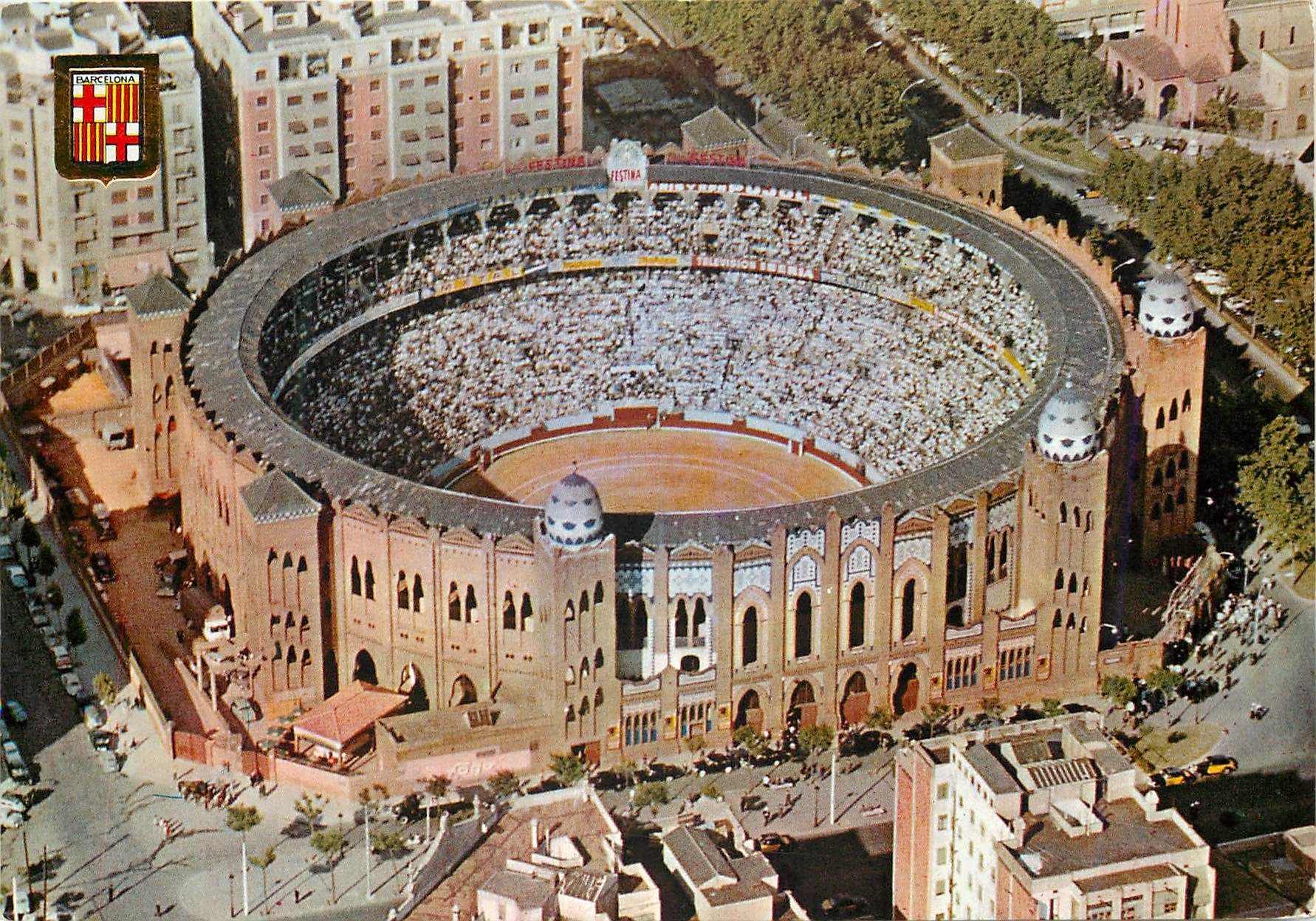CPM Barcelona Place des Taureaux Monumental Corrida