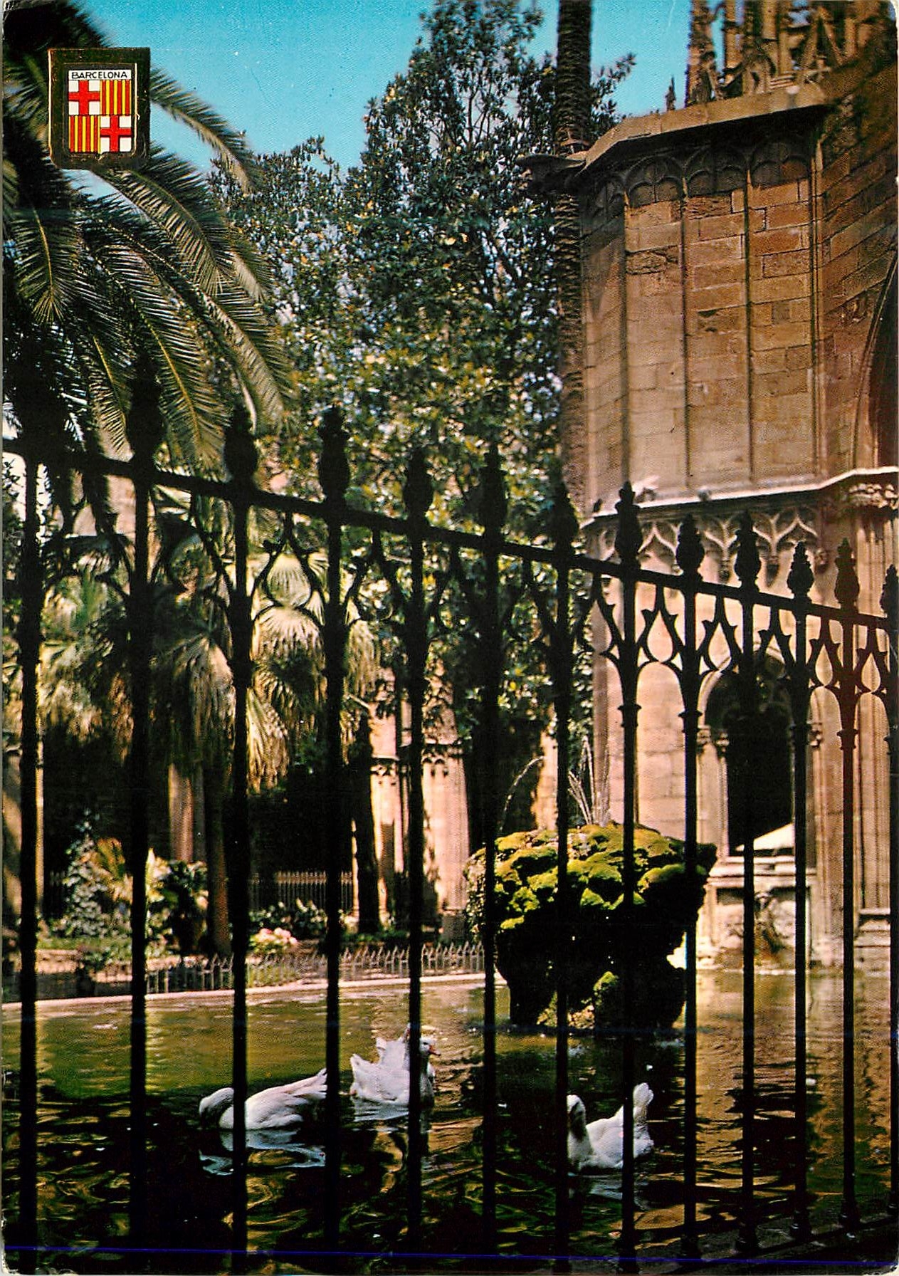 CPM Barcelona Barcelona Barrio Gotico Cathedrale Detail du Cloitre