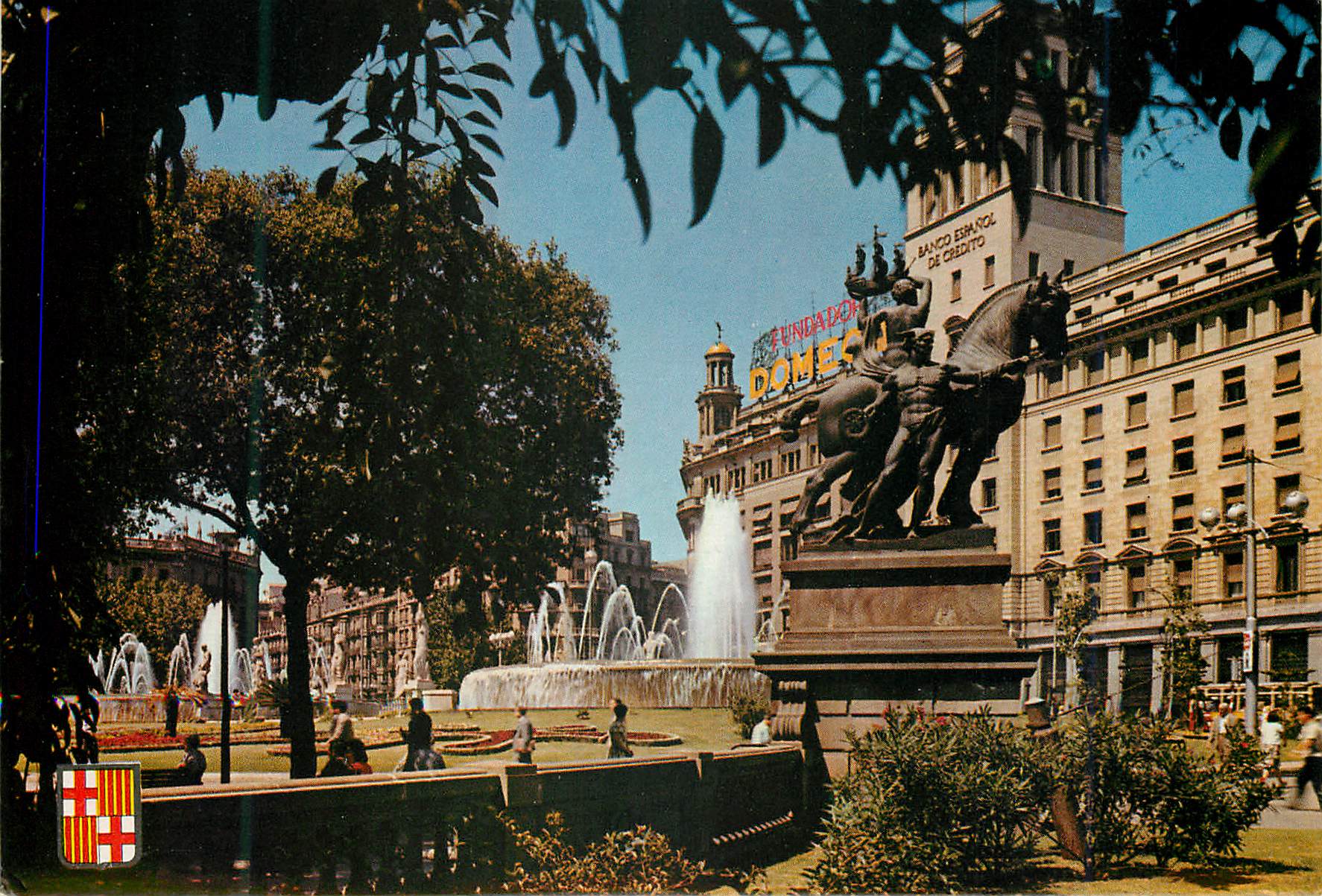 CPM Barcelona Place de Cataluna Detail