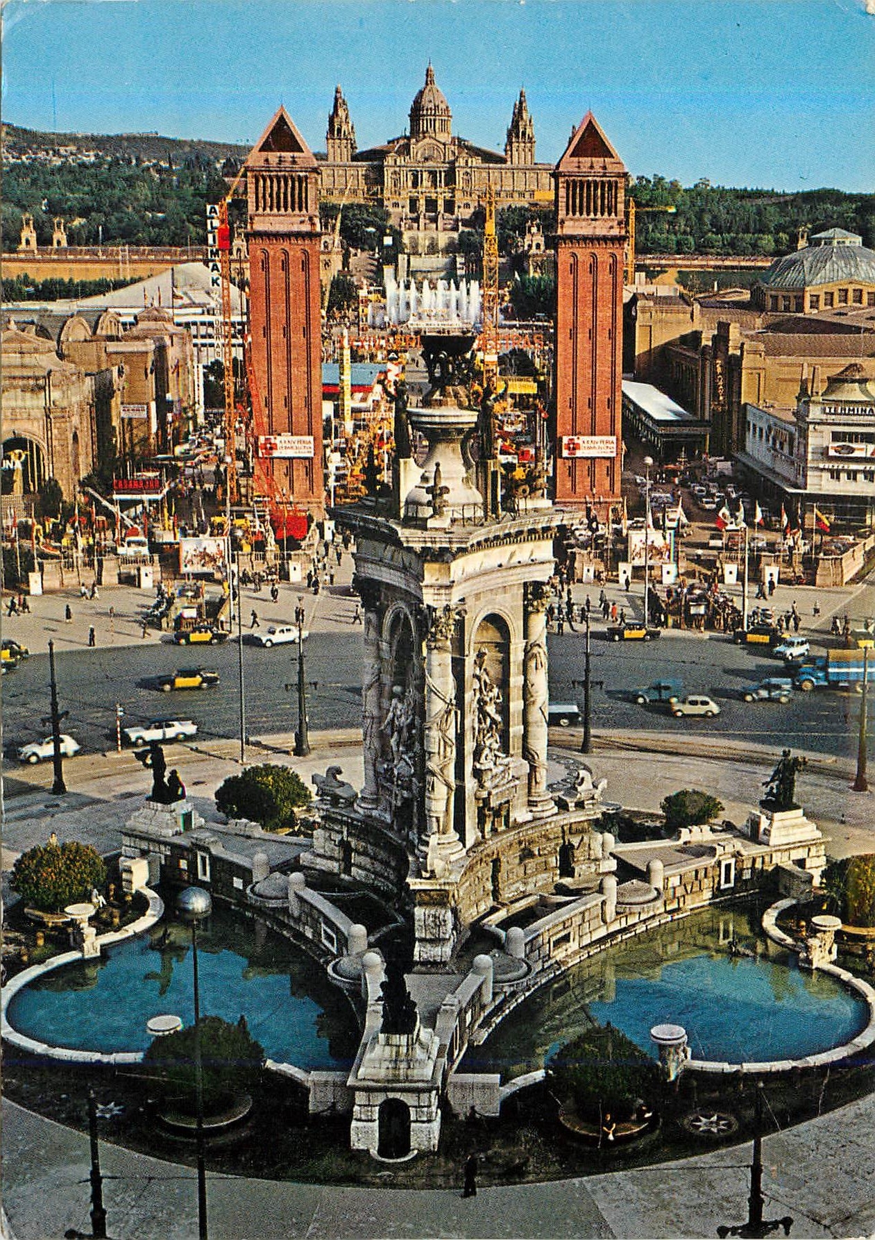 CPM Plaza Place d'Espagne et Foire de Echantillons