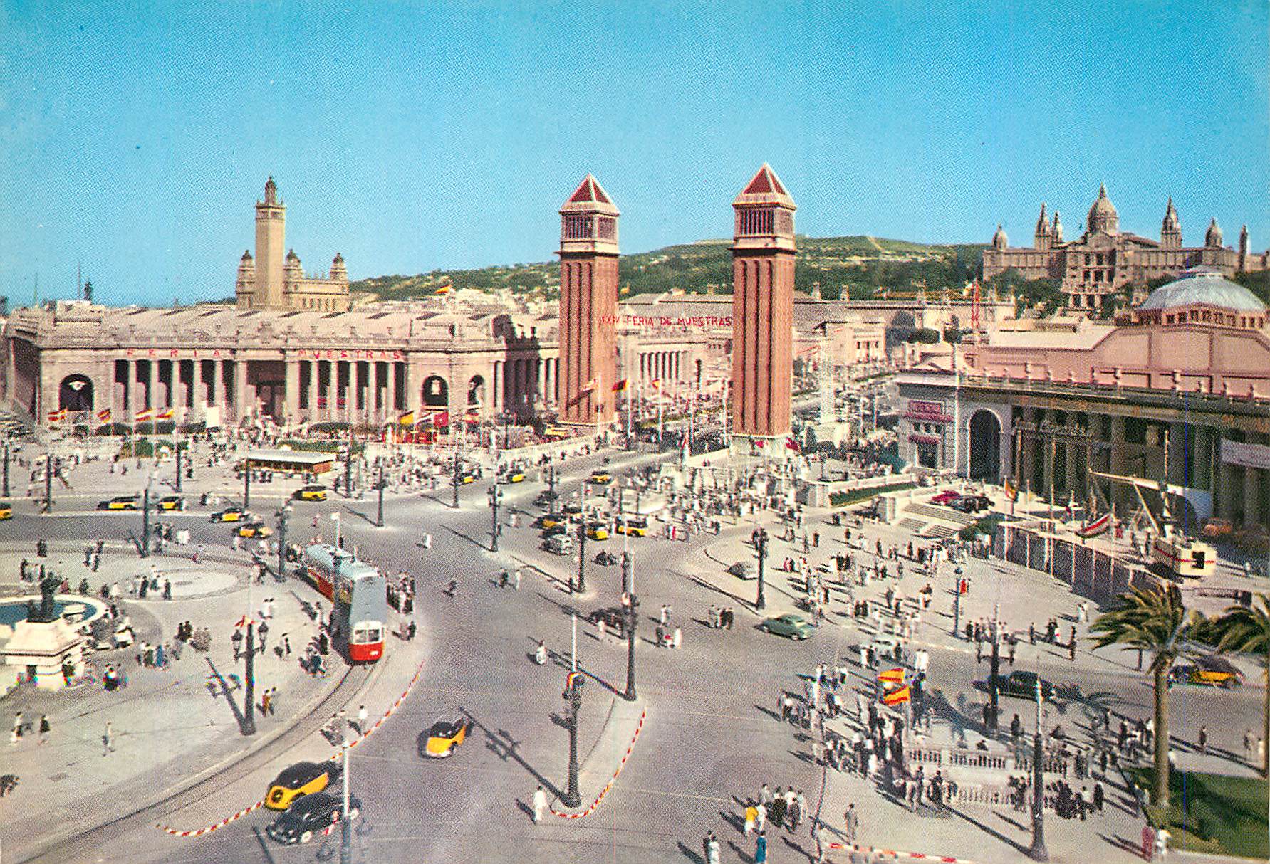 CPM Barcelona Entre de L'exposition et Palais National