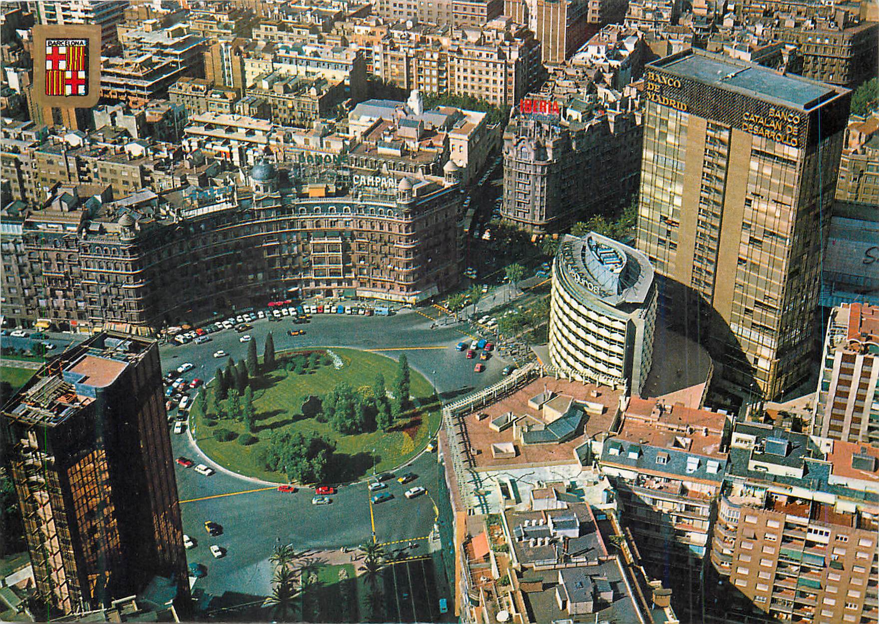 CPM Barcelona Place Francesc Macia Vue Aerienne