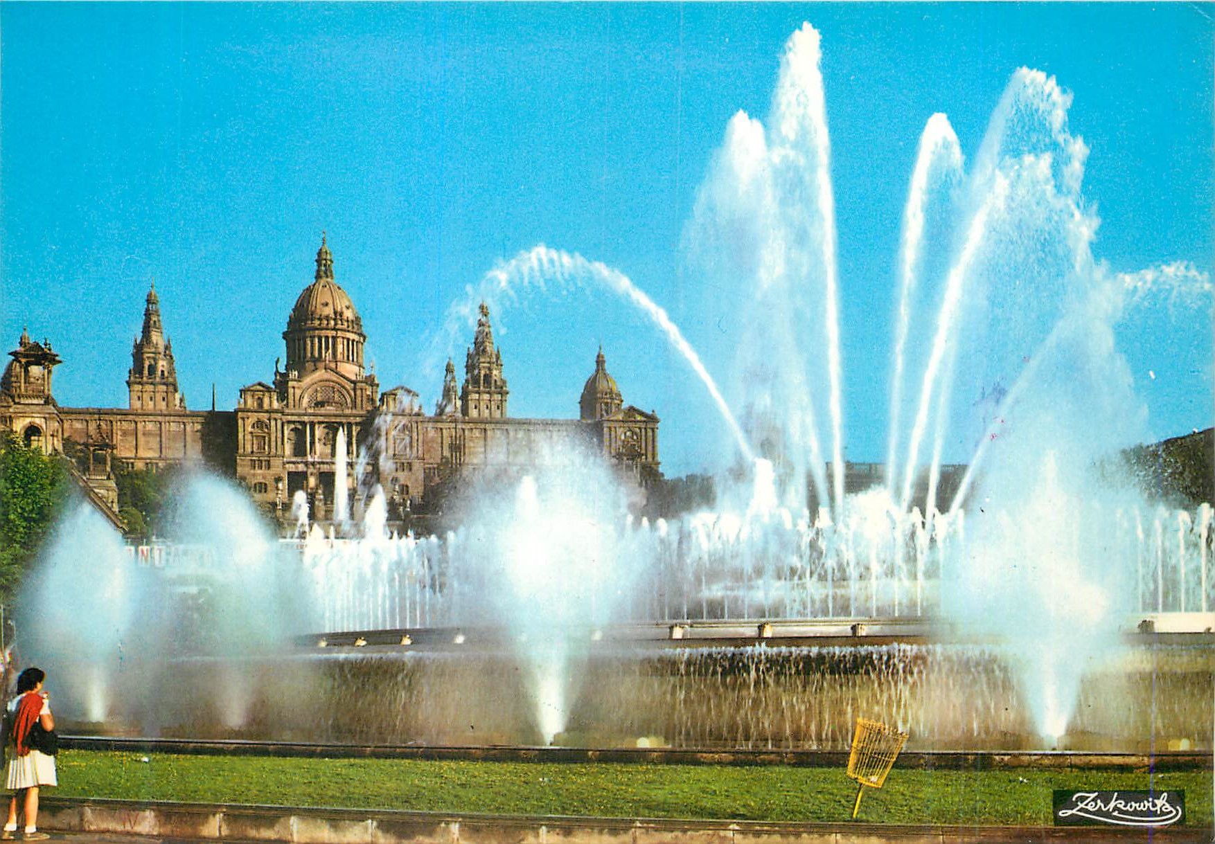 CPM Barcelona Parc de Montjuich Palais National de l'Art et Fontaine Monumentale