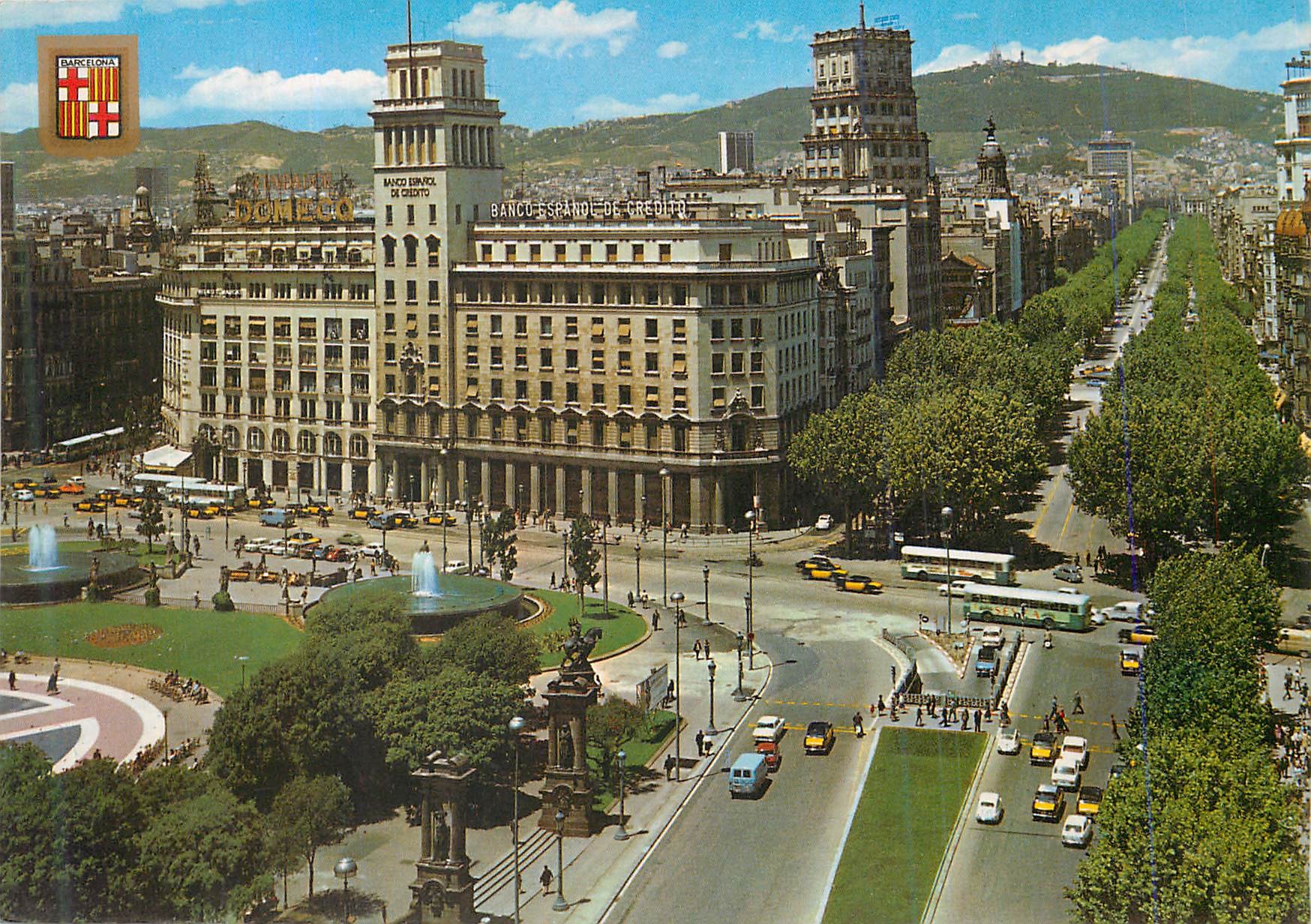 CPM Barcelona Barcelona Place de Cataluna Promenade de Gracia