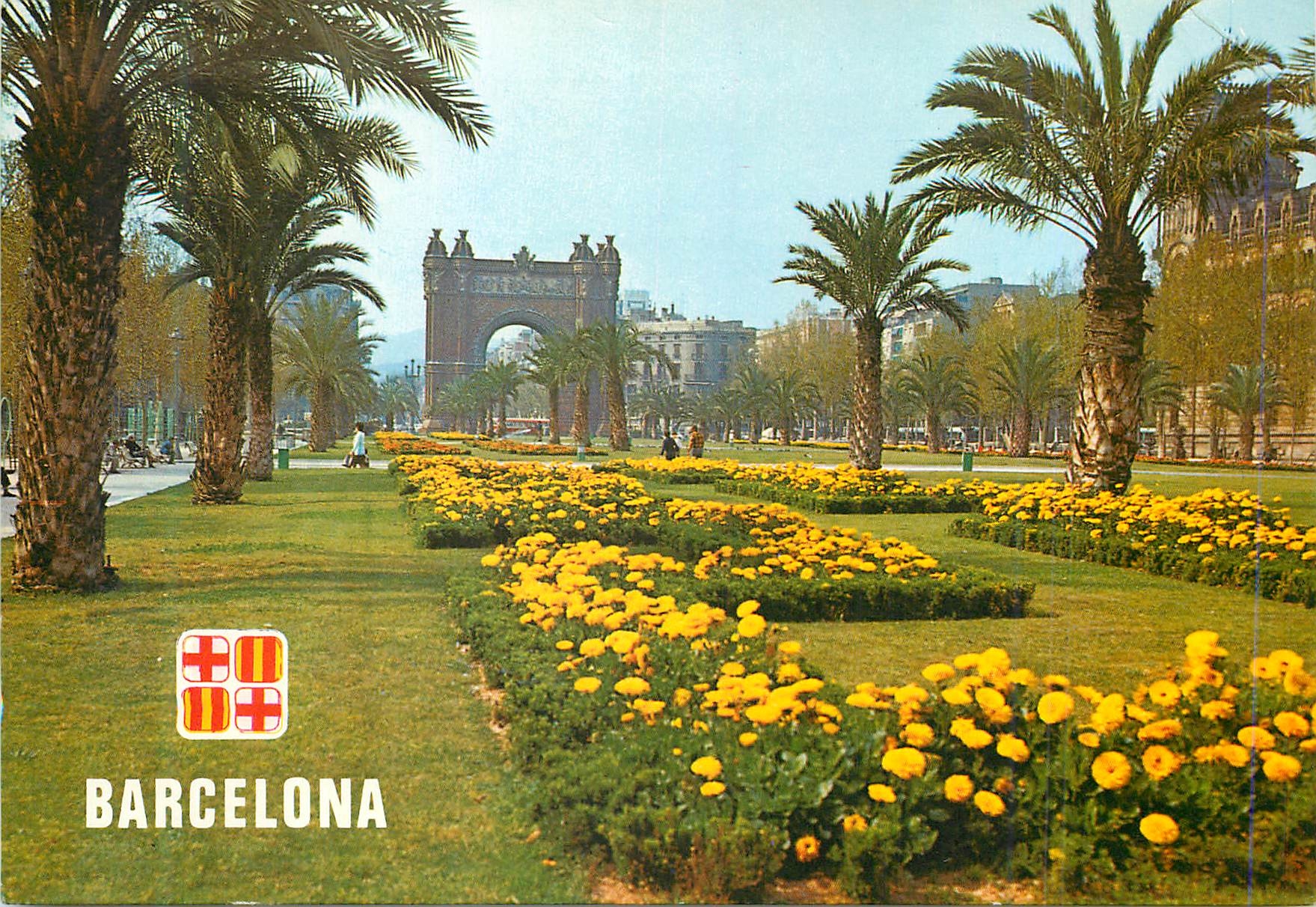CPM Barcelona Barcelona Salon de Victor Pradera et Arc de Triomphe
