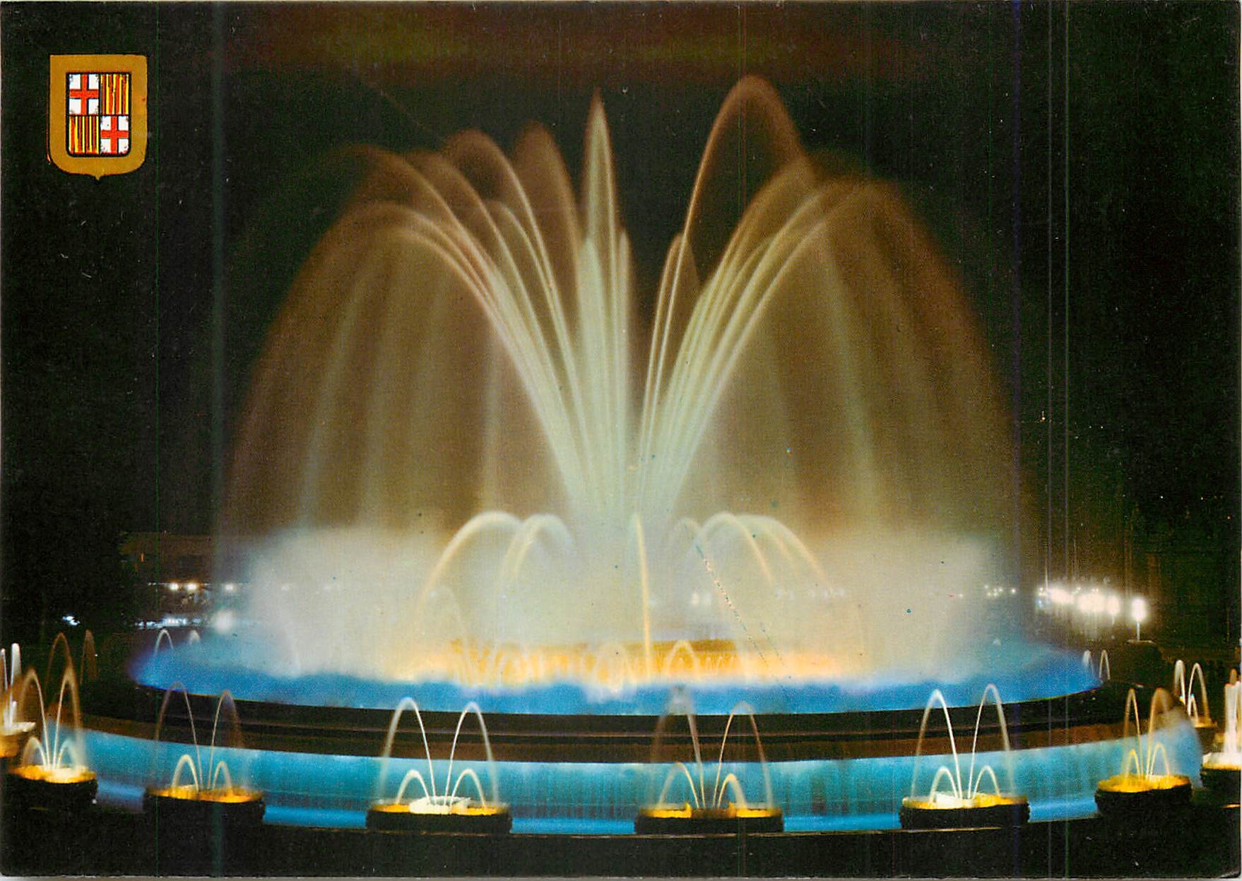 CPM Barcelona Fontaine Monumental de Montjuic