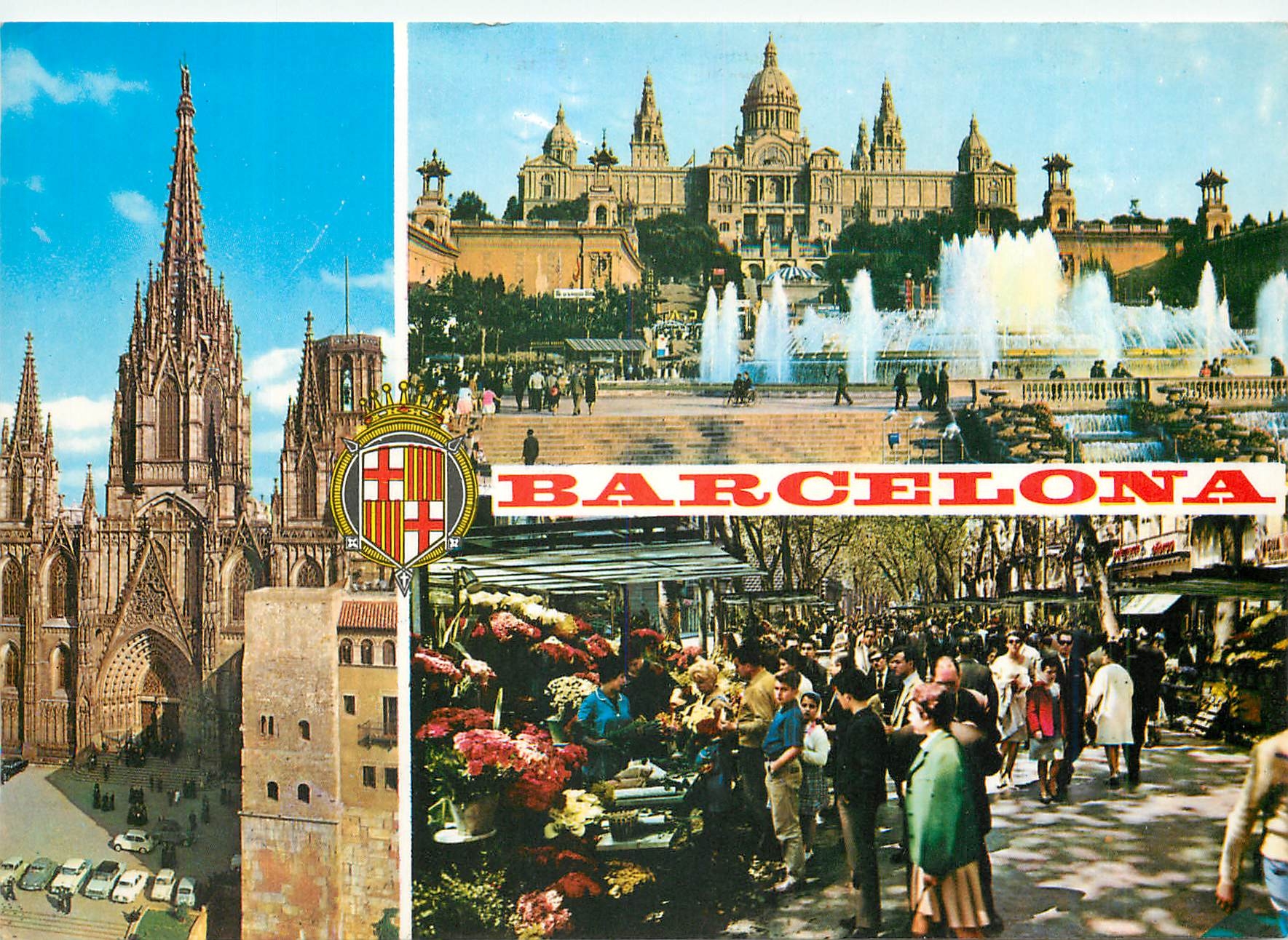 CPM Barcelona Catedral P National Ramblas de Las Flores