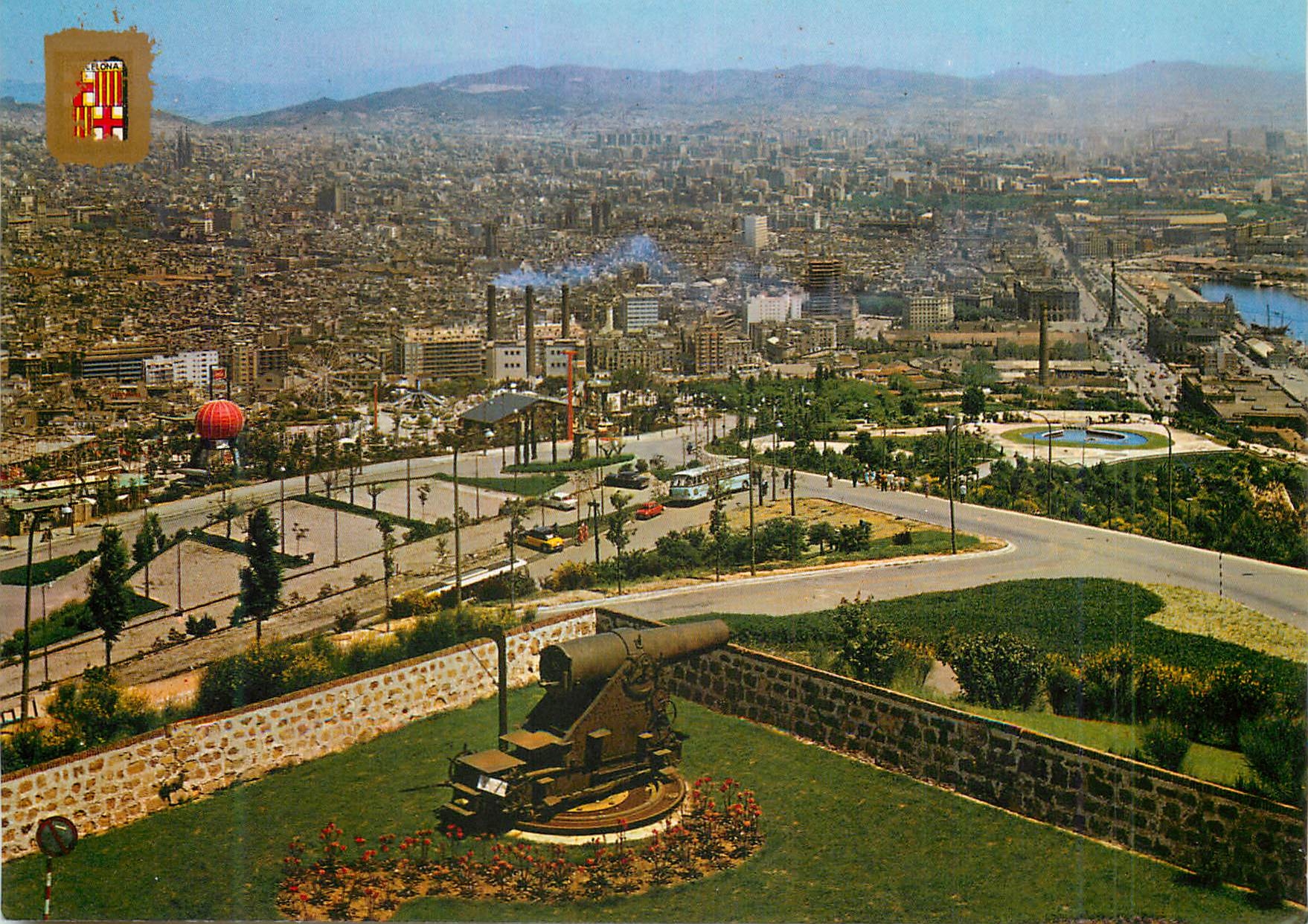 CPM Barcelona Vue Panoramique des Montjuic