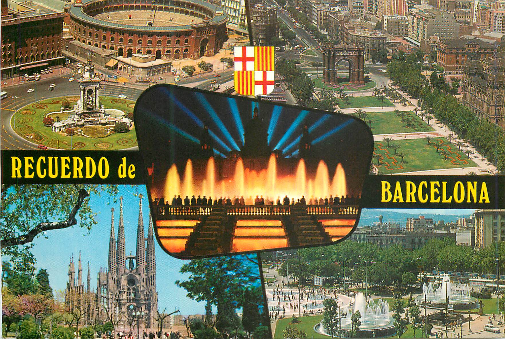 CPM Barcelona Recuerdo Beautes de la Ville