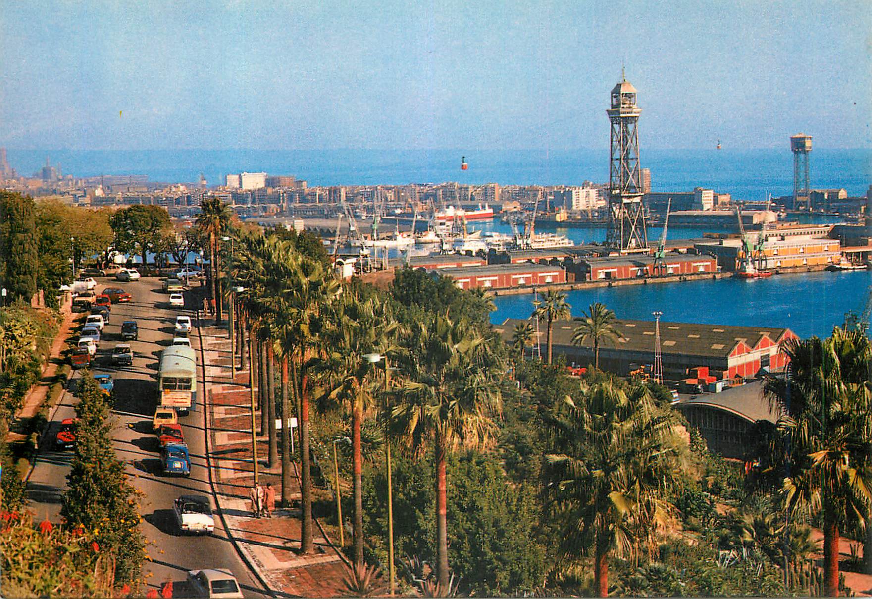 CPM Barcelona Vue Partielle du Port