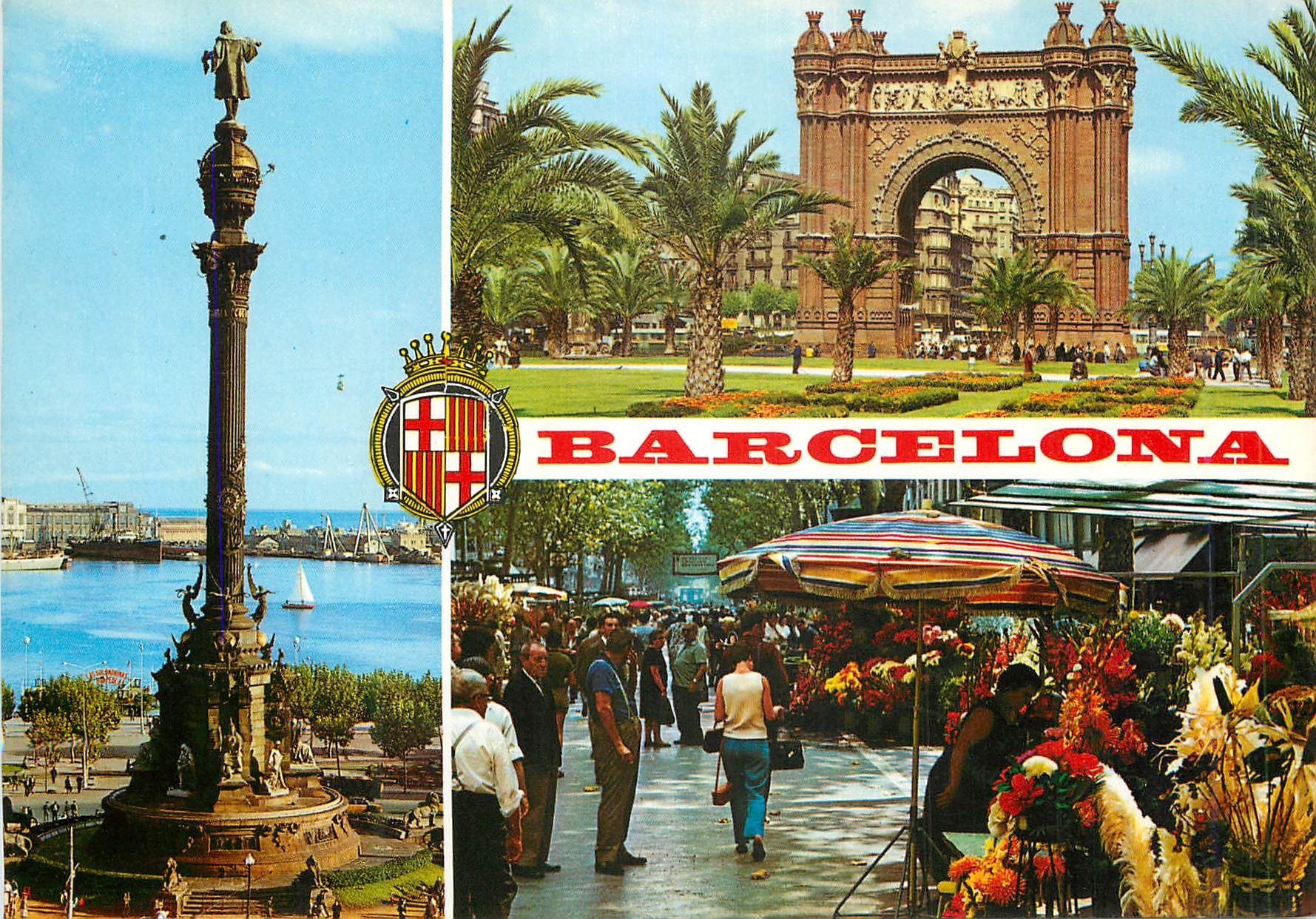 CPM Barcelona Mto a Colon Arco del Triunfo Ramblas