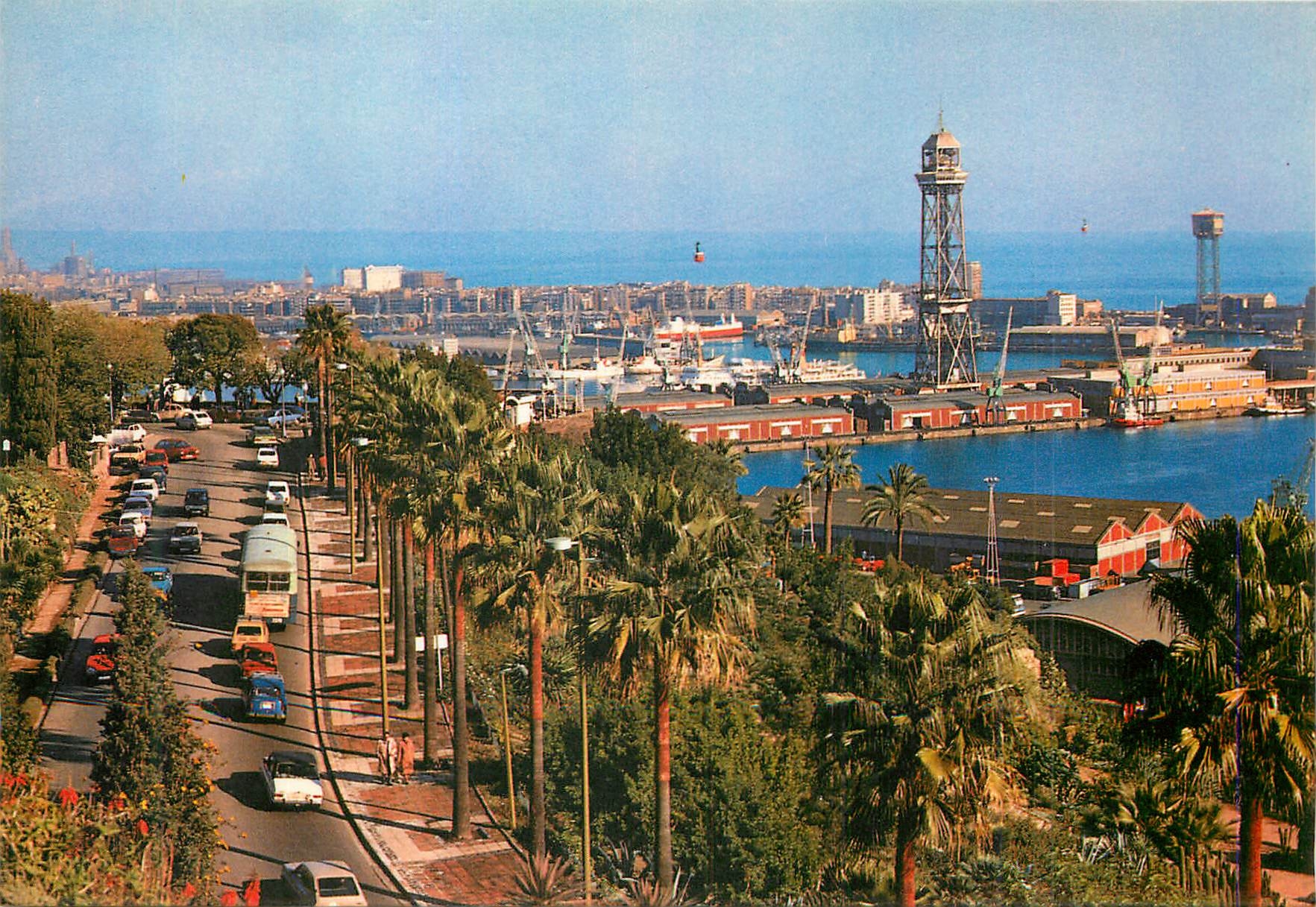CPM Barcelona Vue Partielle du Port